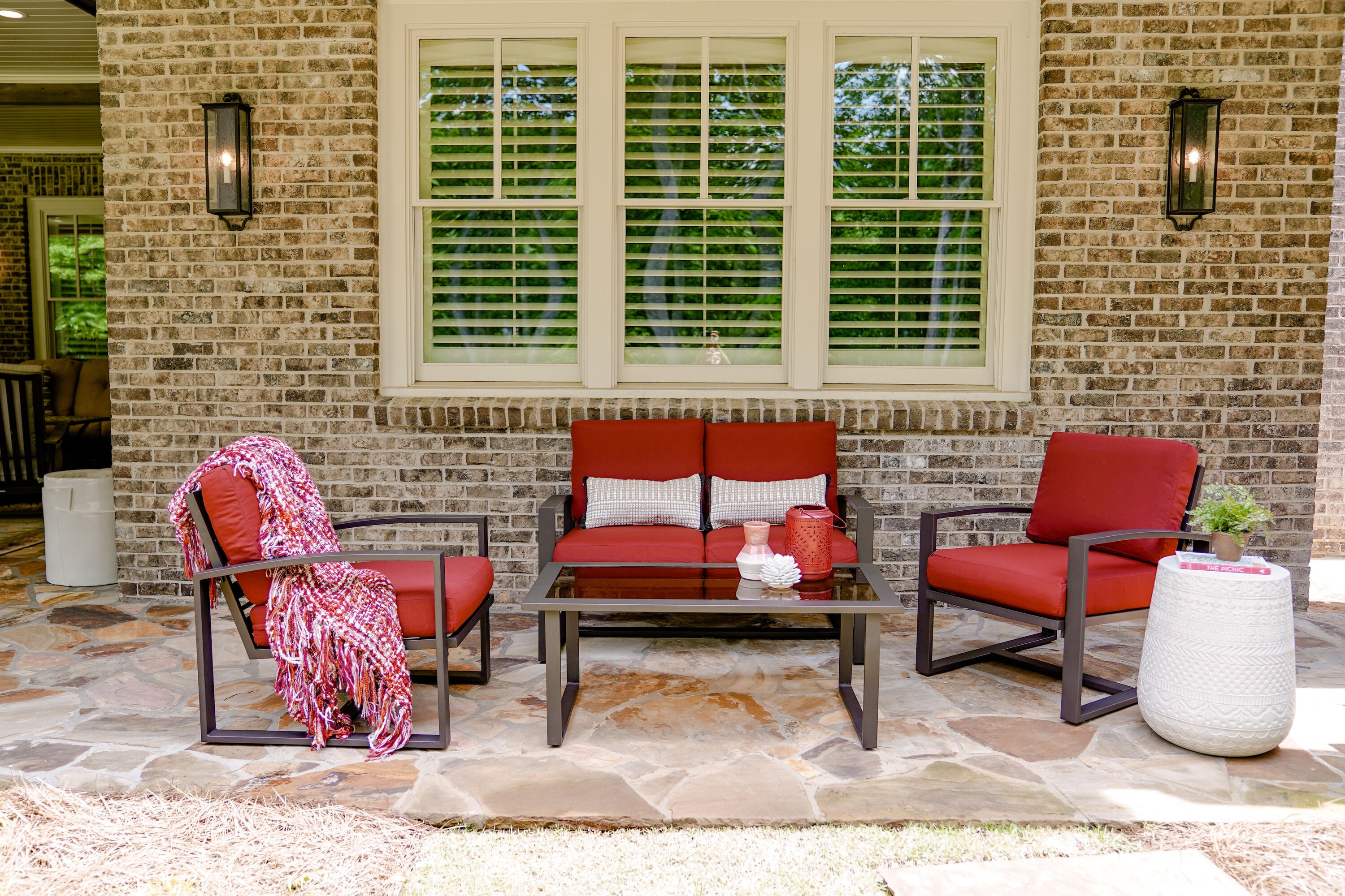 Leisure Made 967003-RED Patio-Conversation-Sets - View #4