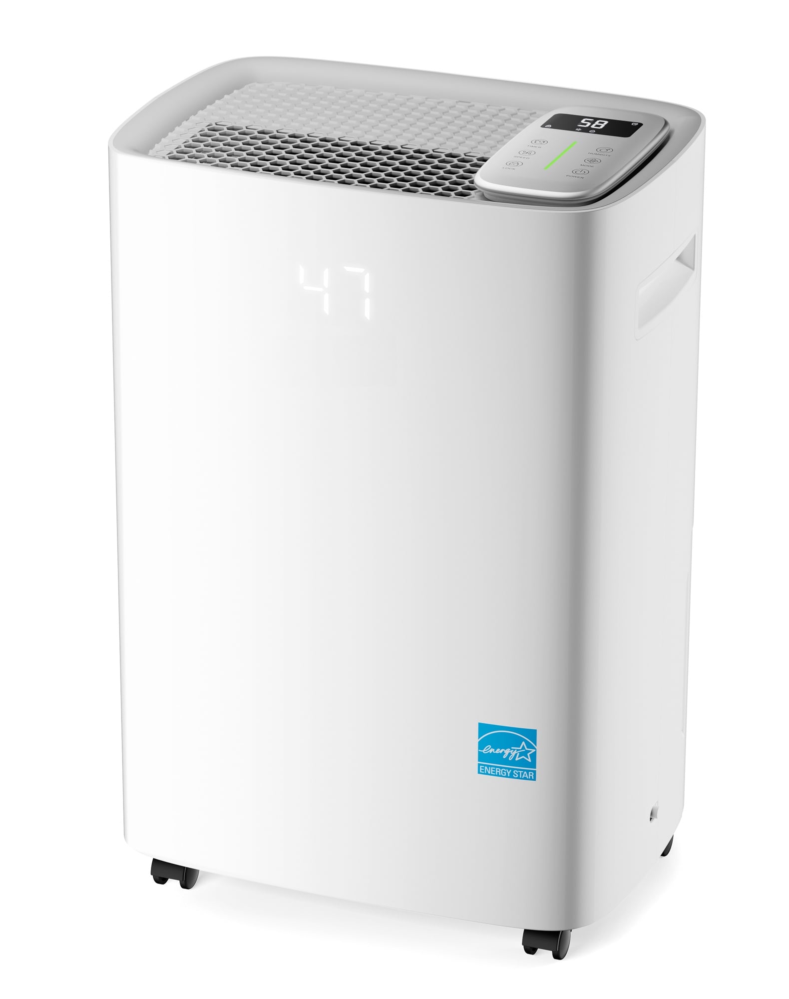 Elexnux GU-P120K 1.32-Gallon 120 -Pint 2 -Speed Dehumidifier with Built-In Pump ENERGY STAR Certified (For Rooms 3001+ Square Feet) White