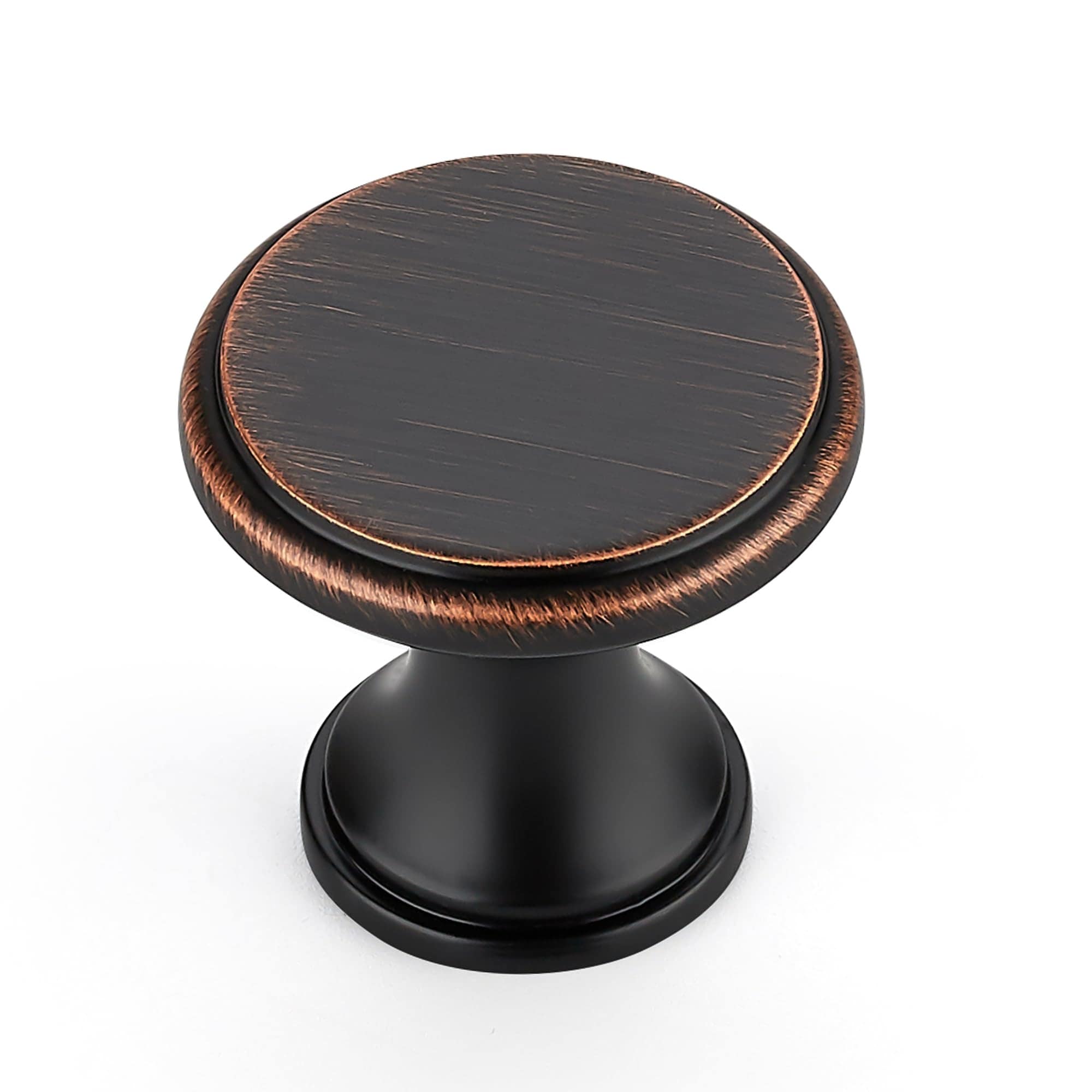 Etokfoks  10 Pack 1 1 5 in Oil Rubbed Bronze Round Knobs Smooth Finish Zinc Alloy Modern Cabinet Drawer Hardware