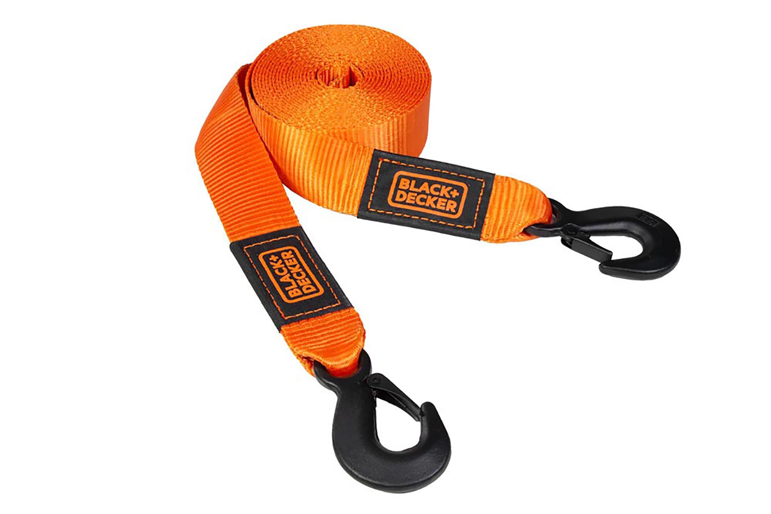 BLACK+DECKER 2 IN. X 20 FT. LIGHT DUTY CLIP END TOW STRAP 9,000 LB. BREAK  STRENGTH in the Tie Downs department at
