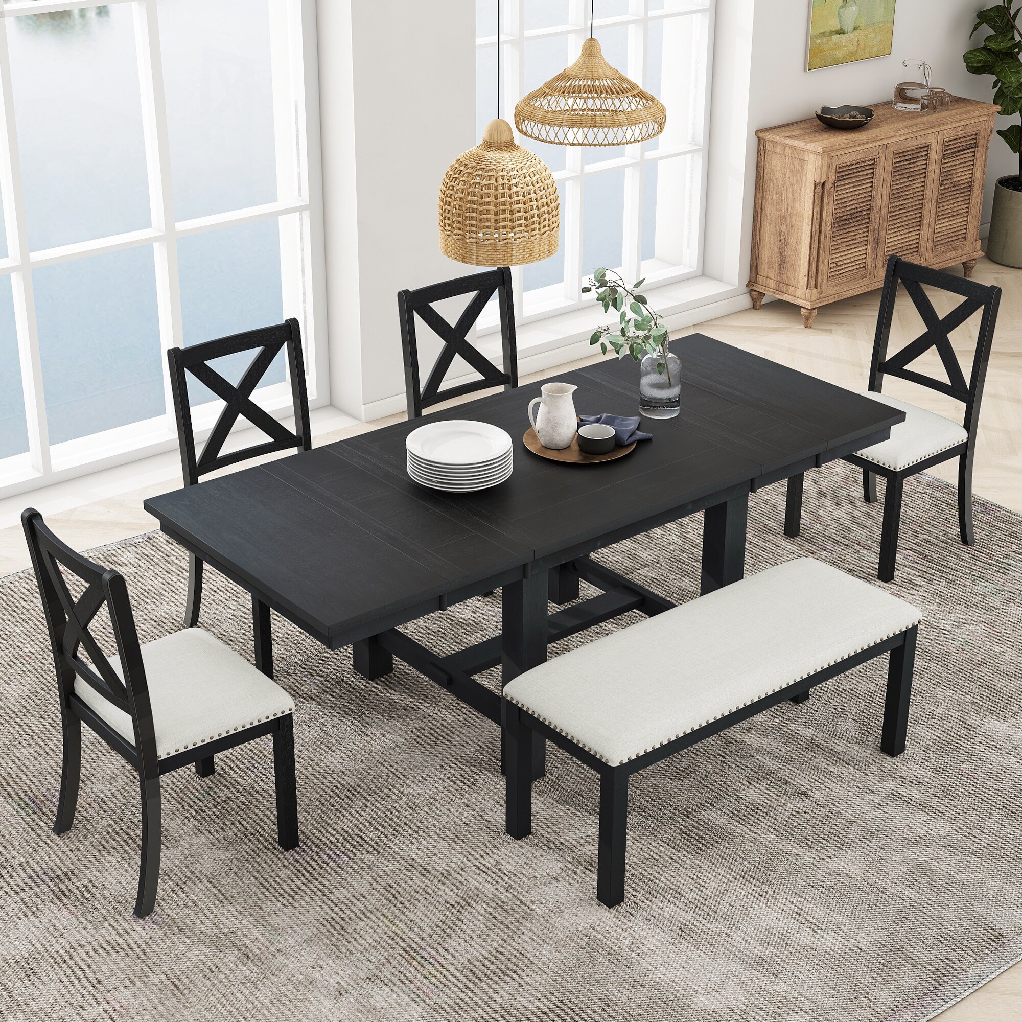 Clihome CL-ST1-BK703CBN Dining-Sets - View #2