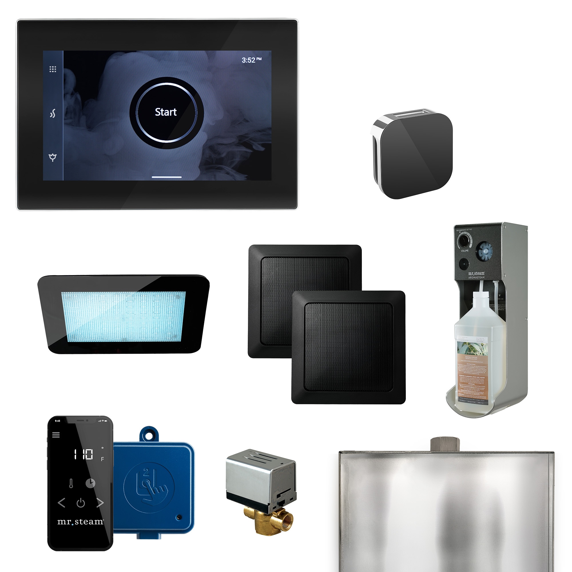 Mr. Steam XDRMBKPC 492-watt Black Polished Chrome Steam Generator Control Kit