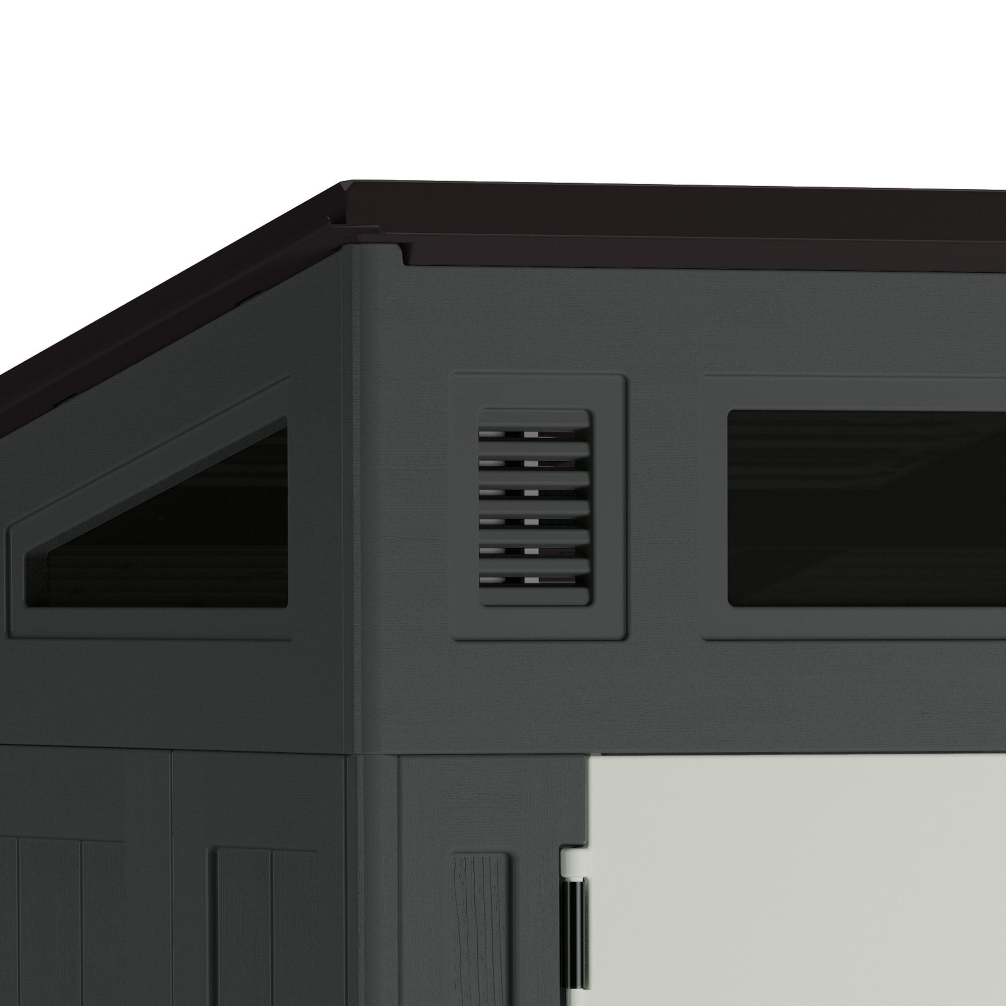 Black Modernist 6x5 ft Storage Shed with Windows