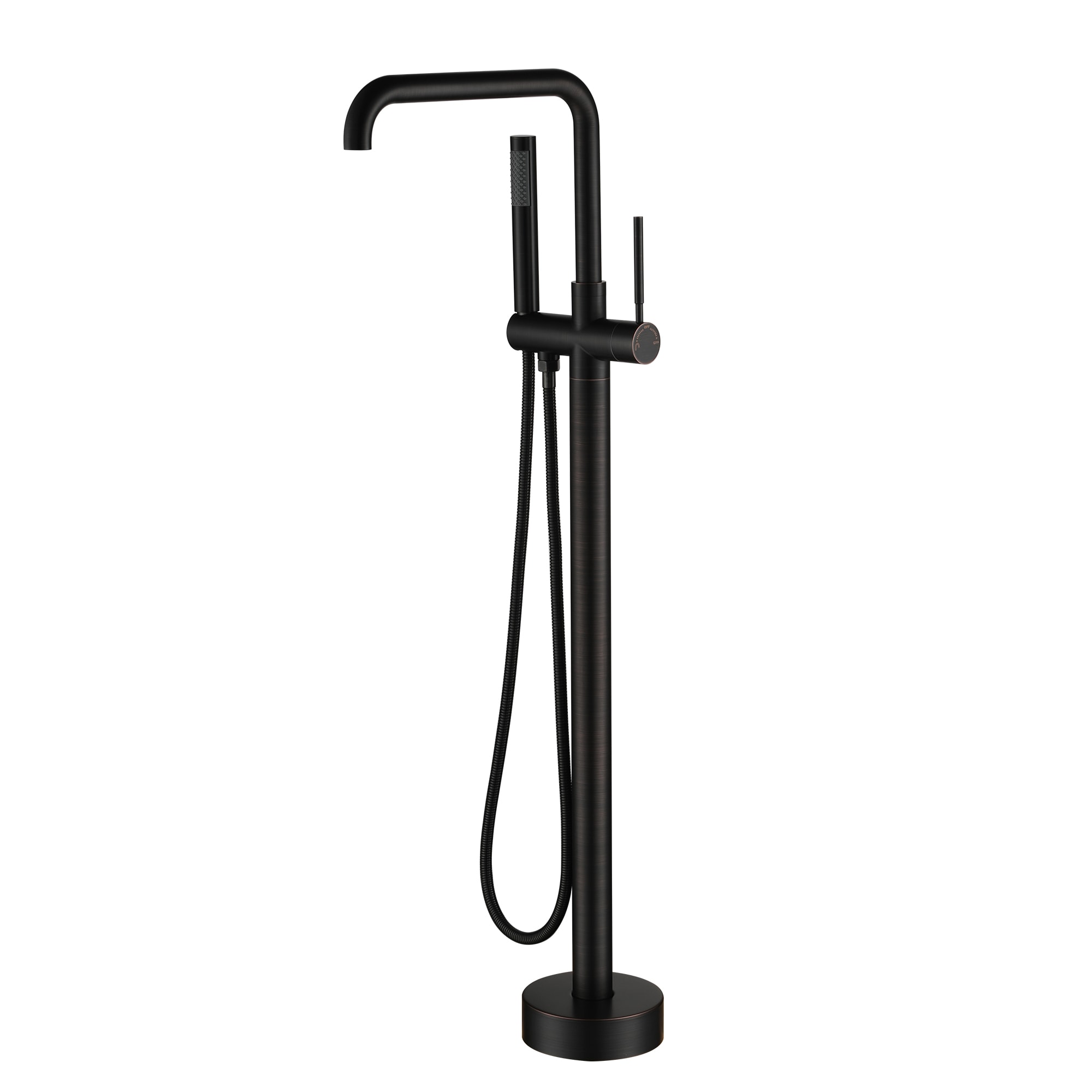 Clihome RCH-BABF611 Oil Rubbed Bronze 1-handle Freestanding Mid-arc Bathtub Faucet with Hand Shower ( Valve Included )