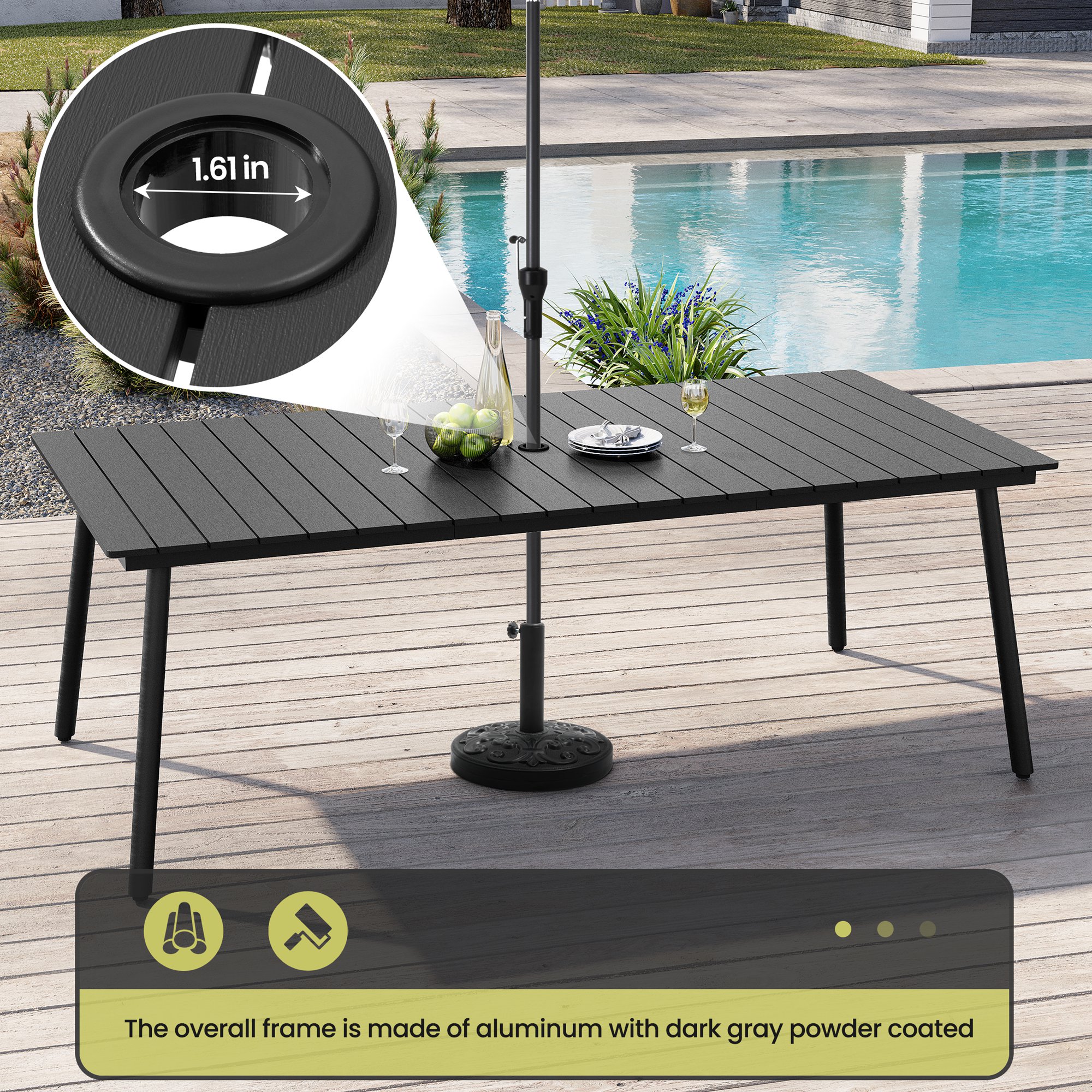 Crestlive Products CL-TB012BLK210 Patio-Tables - View #5