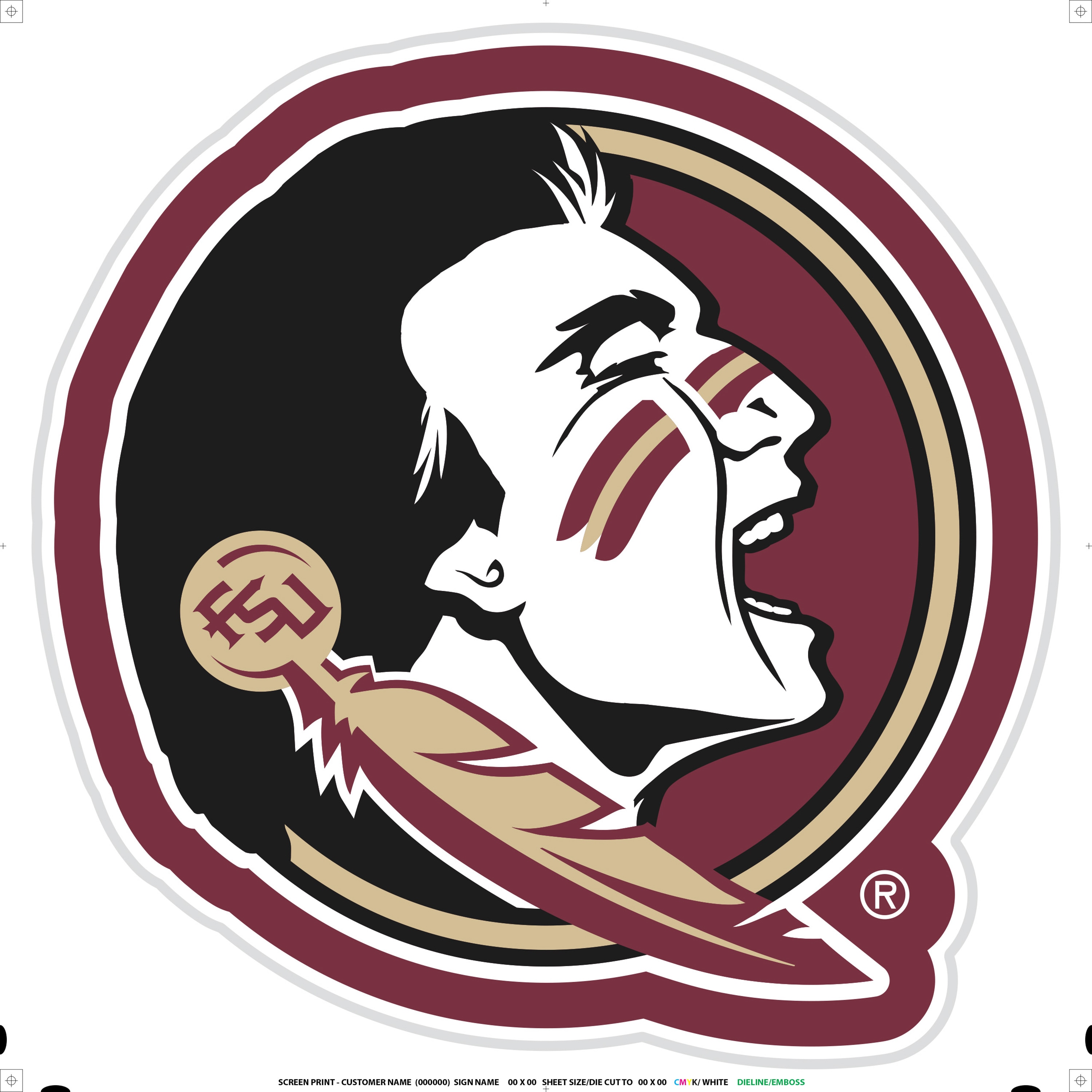 Evergreen 8LED918MAS Florida State Seminoles 23-Inches W x 23-Inches H Acrylic Sports Wall Phrases Wall accent
