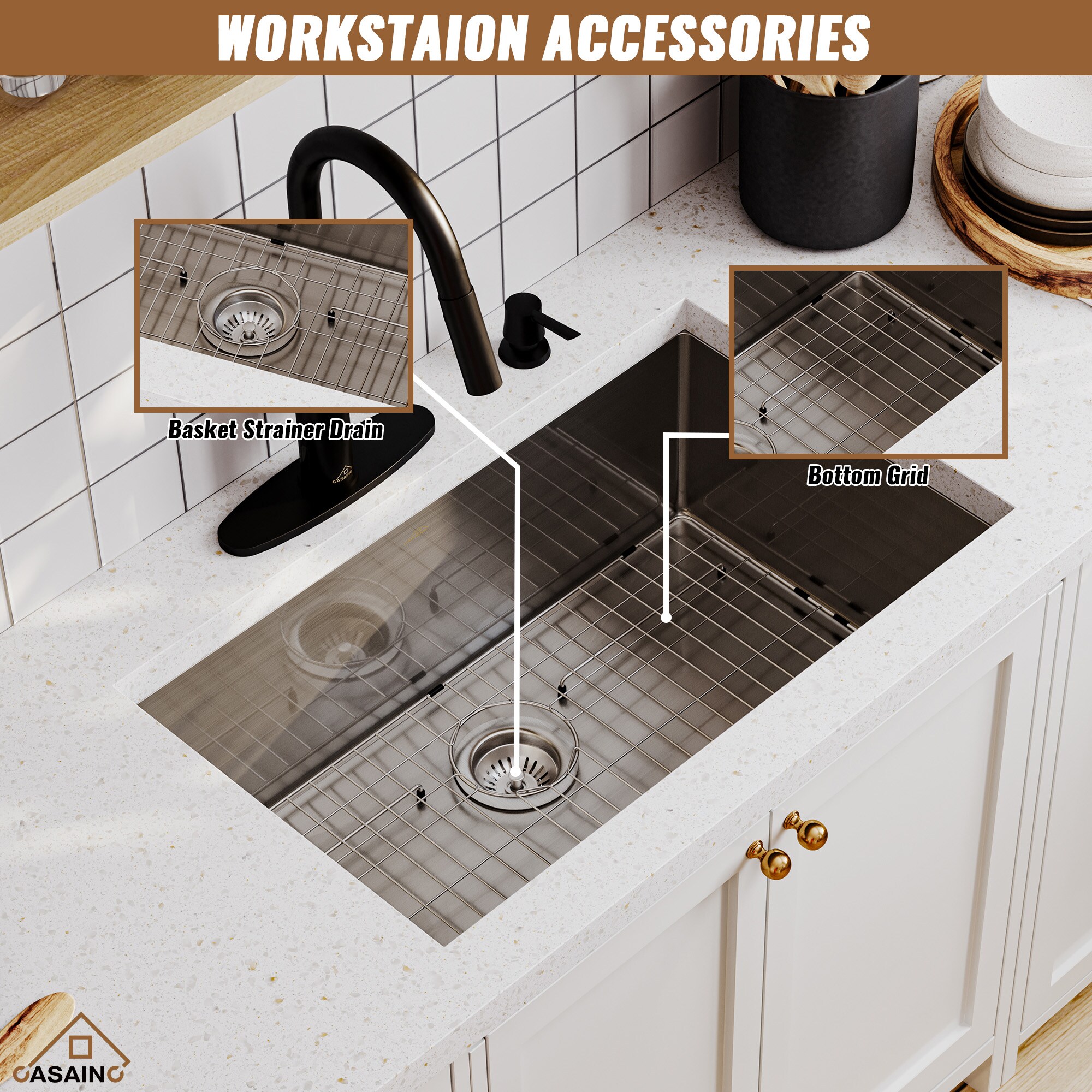 CASAINC YS-FH-SINK-022-WE Kitchen-Sinks - View #5