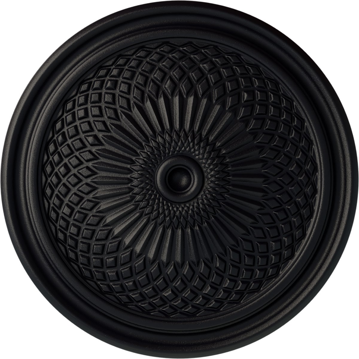 Ekena Millwork CM22TNSGS Trinity 22-in W x 22-in L Painted Steel Gray Polyurethane Whole Ceiling Medallion