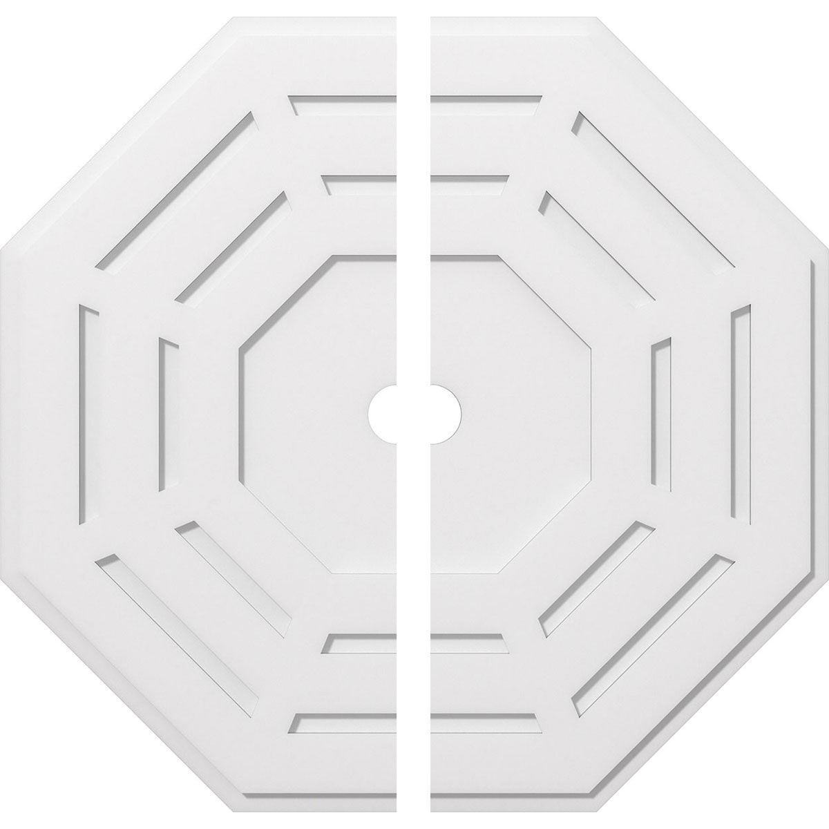 Ekena Millwork CMP40WN2-03000 Westin 40-Inches W x 40-Inches L Contemporary Unfinished PVC Split Ceiling Medallion