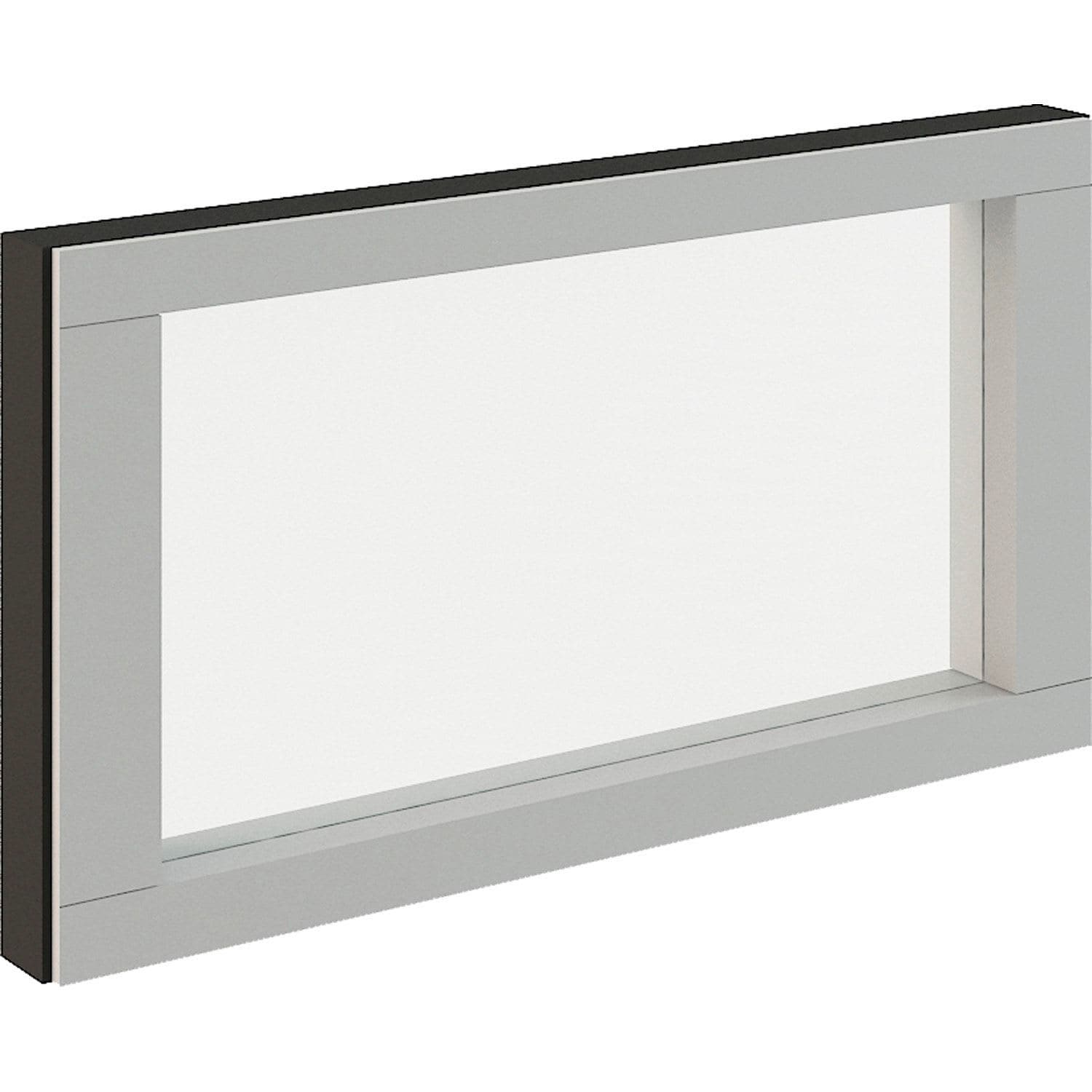 Global Industrial 695913SWBL Modular Partition Stacking Panel with Glass 30-inW x 16-inH