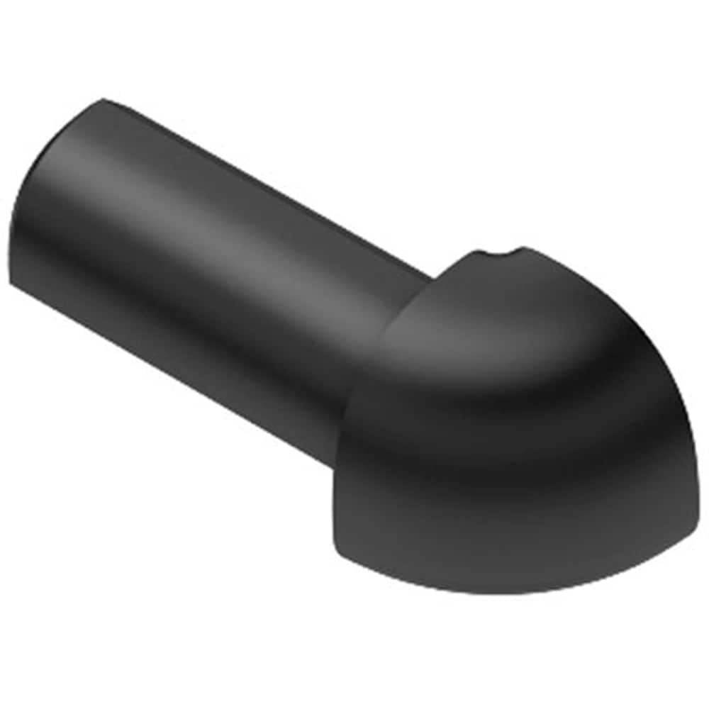 Schluter Systems EV/RO100AGR Rondec 0.375-in W x 1-in L Graphite anodized aluminum Aluminum Outside corner Tile Edge Trim