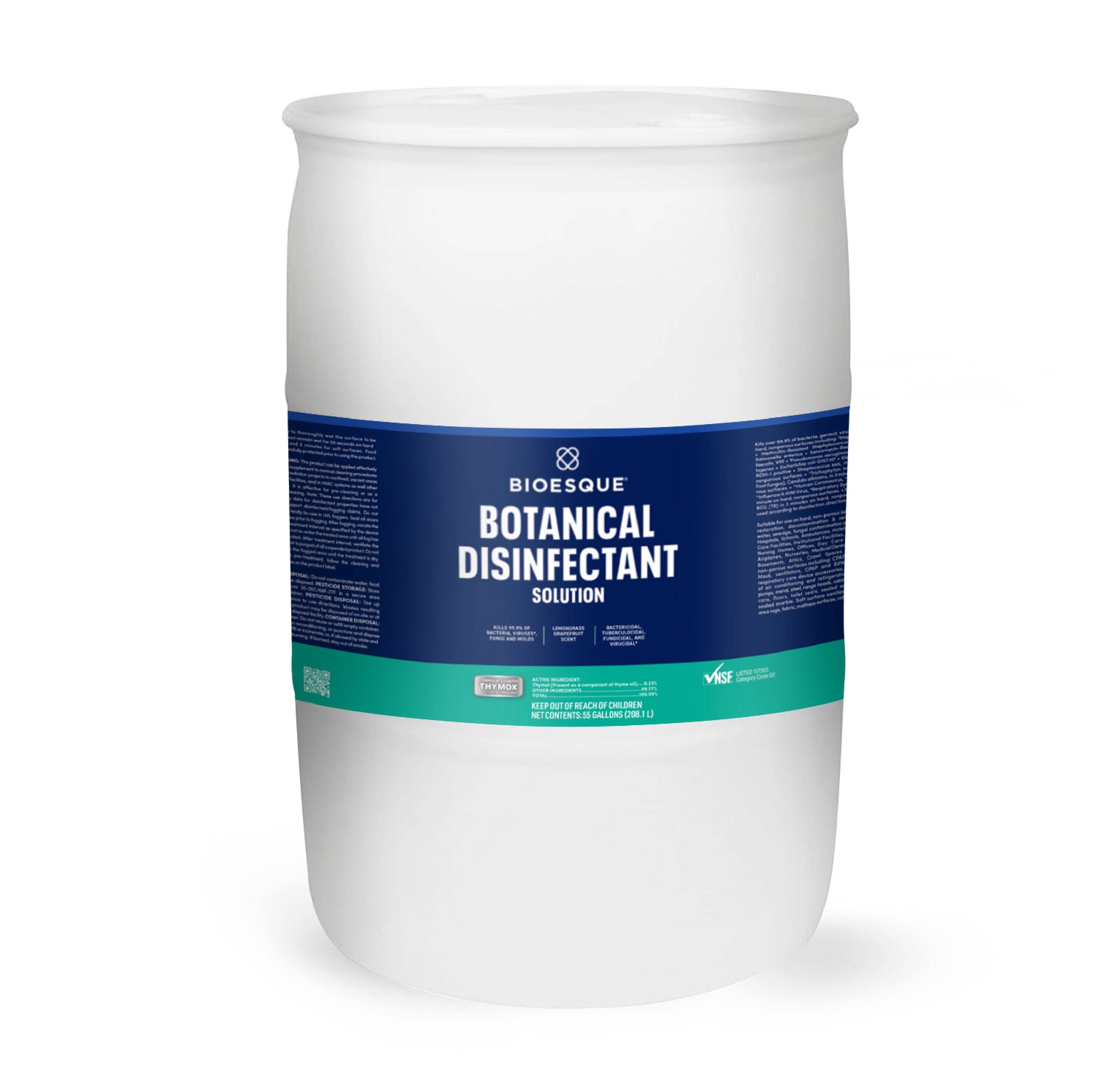 Bioesque Solutions BBDS-55G 55 Gallon(s) Lemongrass Grapefruit Disinfectant Liquid All-Purpose Cleaner