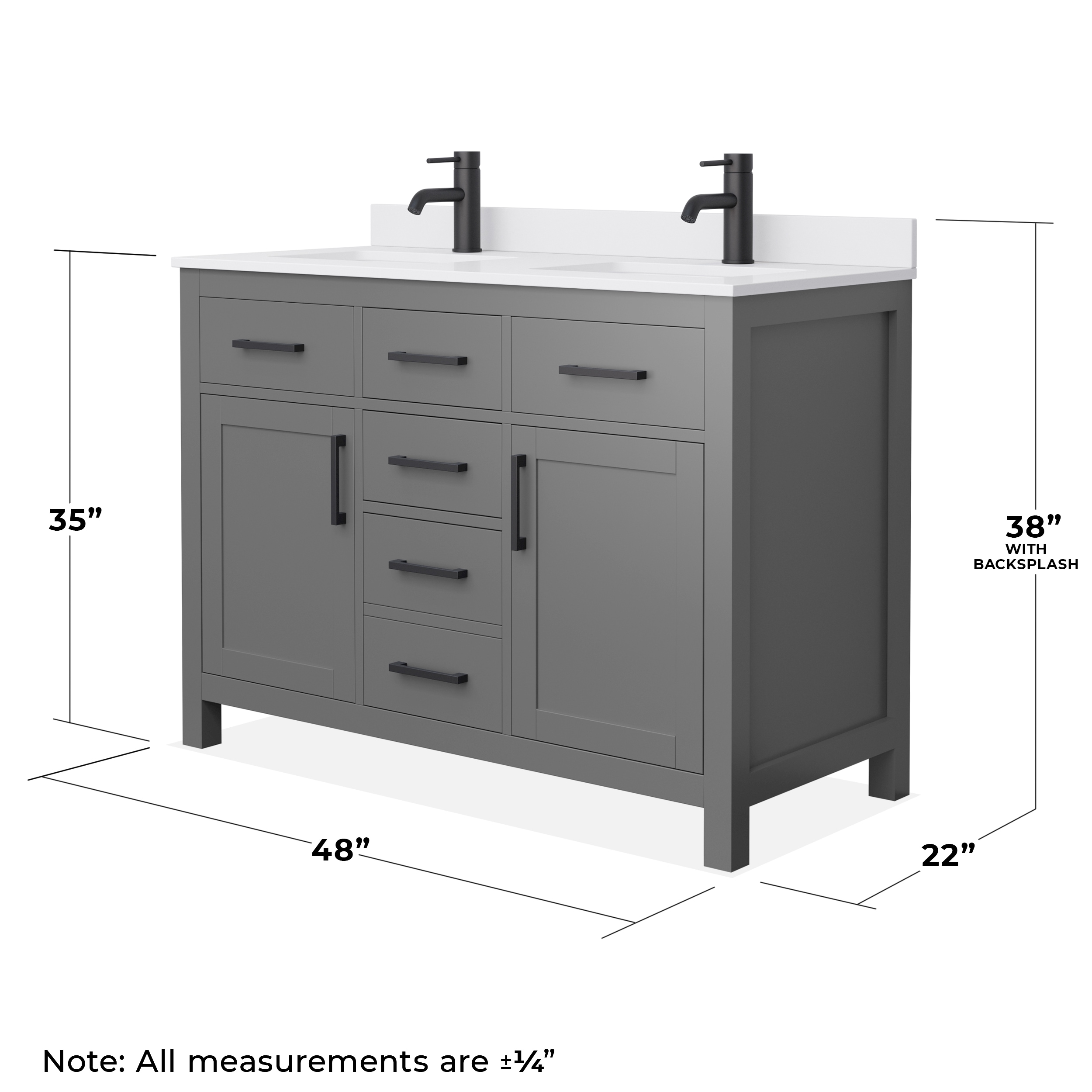 Wyndham Collection WCG242448DGBWCUNSMXX Bath-Vanity-Combo - View #5