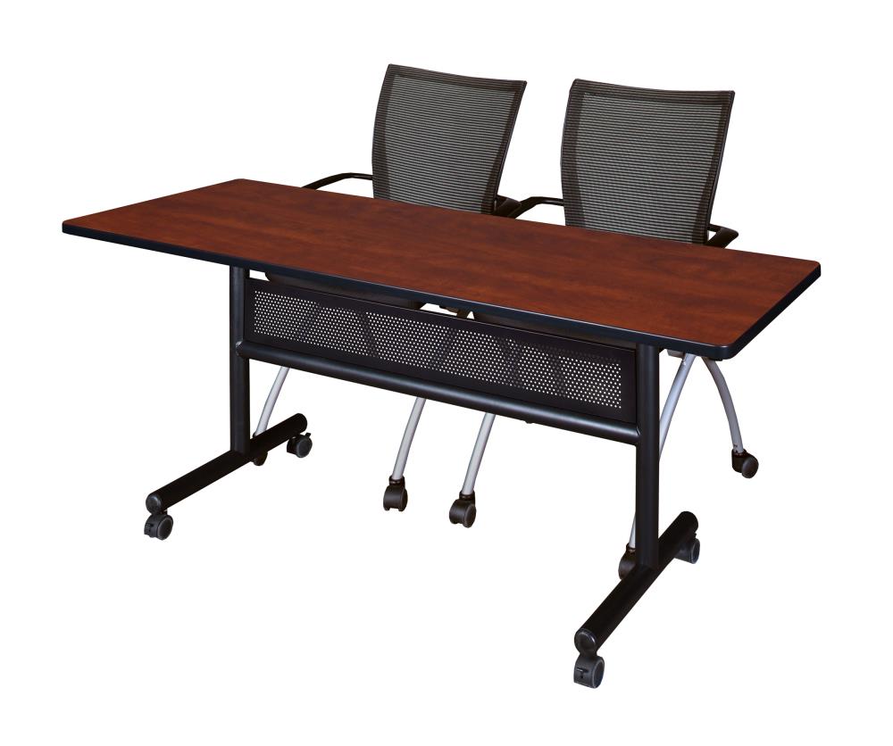 Regency MKFTM6024CH09BK Training Red 4-Person Training Table (60-in W x 29-in H)
