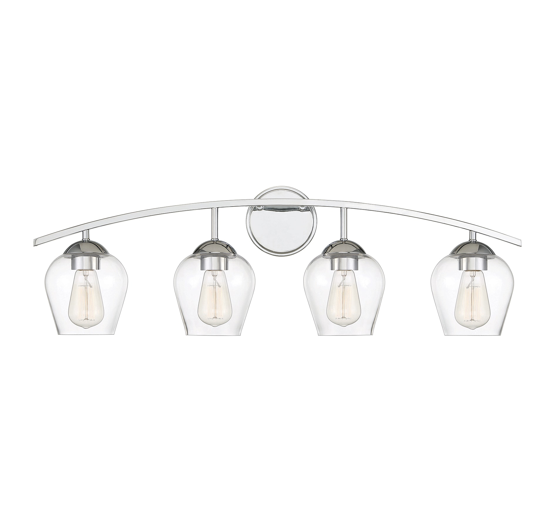 Meridian Lite Trends M80033CH Meridian 32.75-in 4 -Light Polished Chrome Farmhouse Vanity light