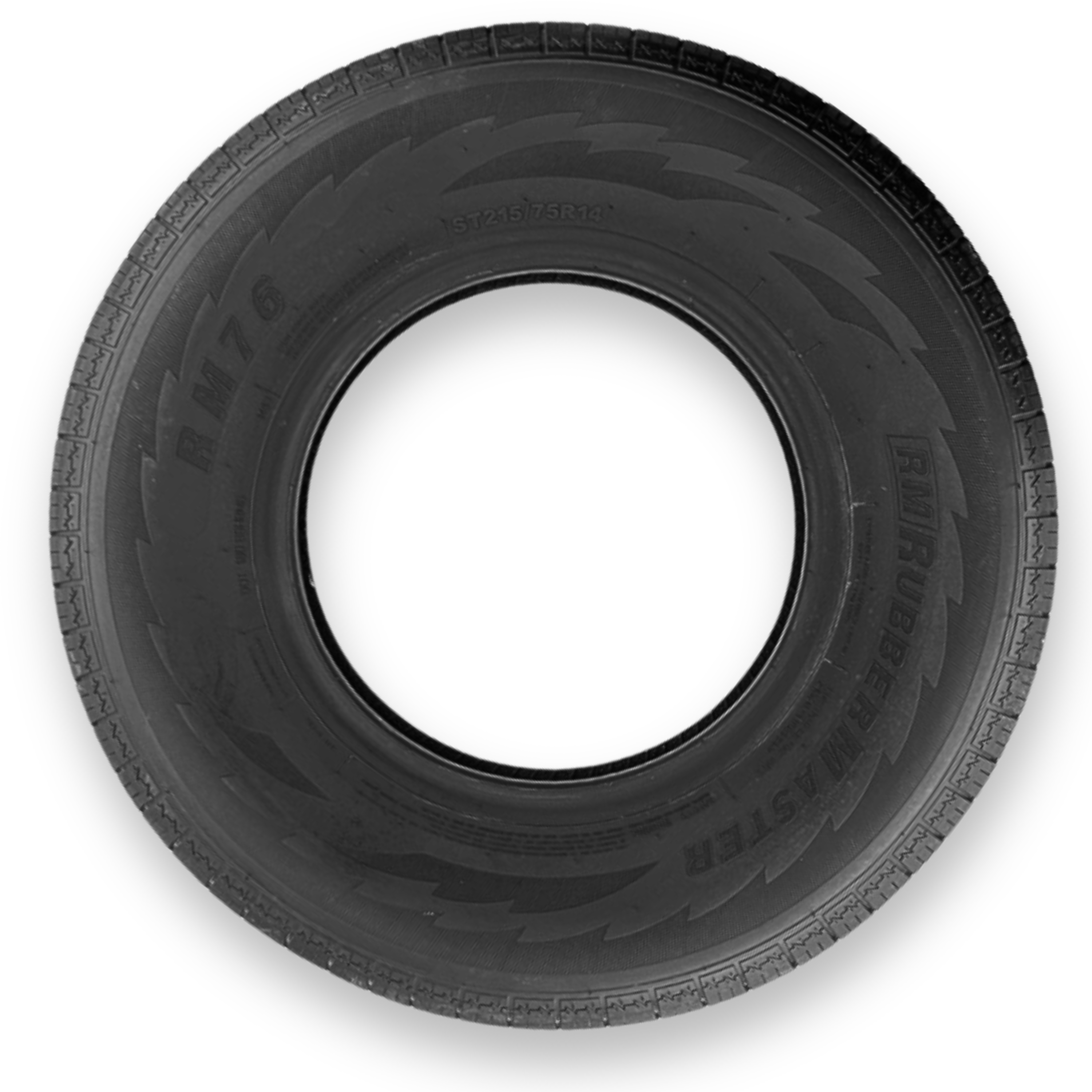 RubberMaster 470215 ST205/75R14 Load C 6 Ply Premium Trailer Tire with 14" Black Modular Wheel