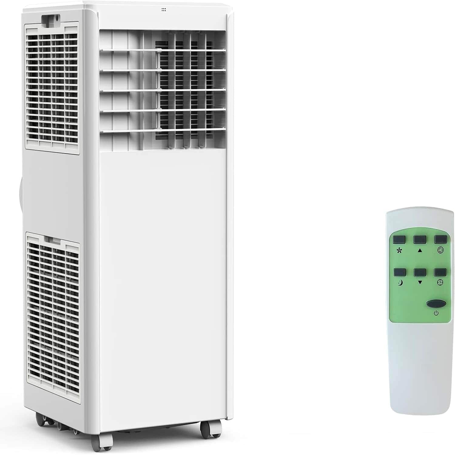 Qeetex LSHQQPHO-107IBL48 5000 BTUs（8000BTU ASHRAE） Portable Air Conditioner   3 in 1 Air Conditioner Unit  Cools 350 sq  ft   50dB Ultra Quiet  with Dehumidifier  Fan  Cooling  24 Hour Timer Mode  Window Kit and Remote Control  Black Case