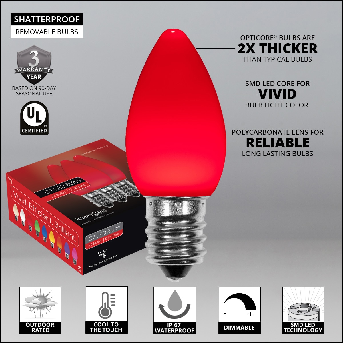 Wintergreen Lighting 80190 Christmas-String-Lights - View #4
