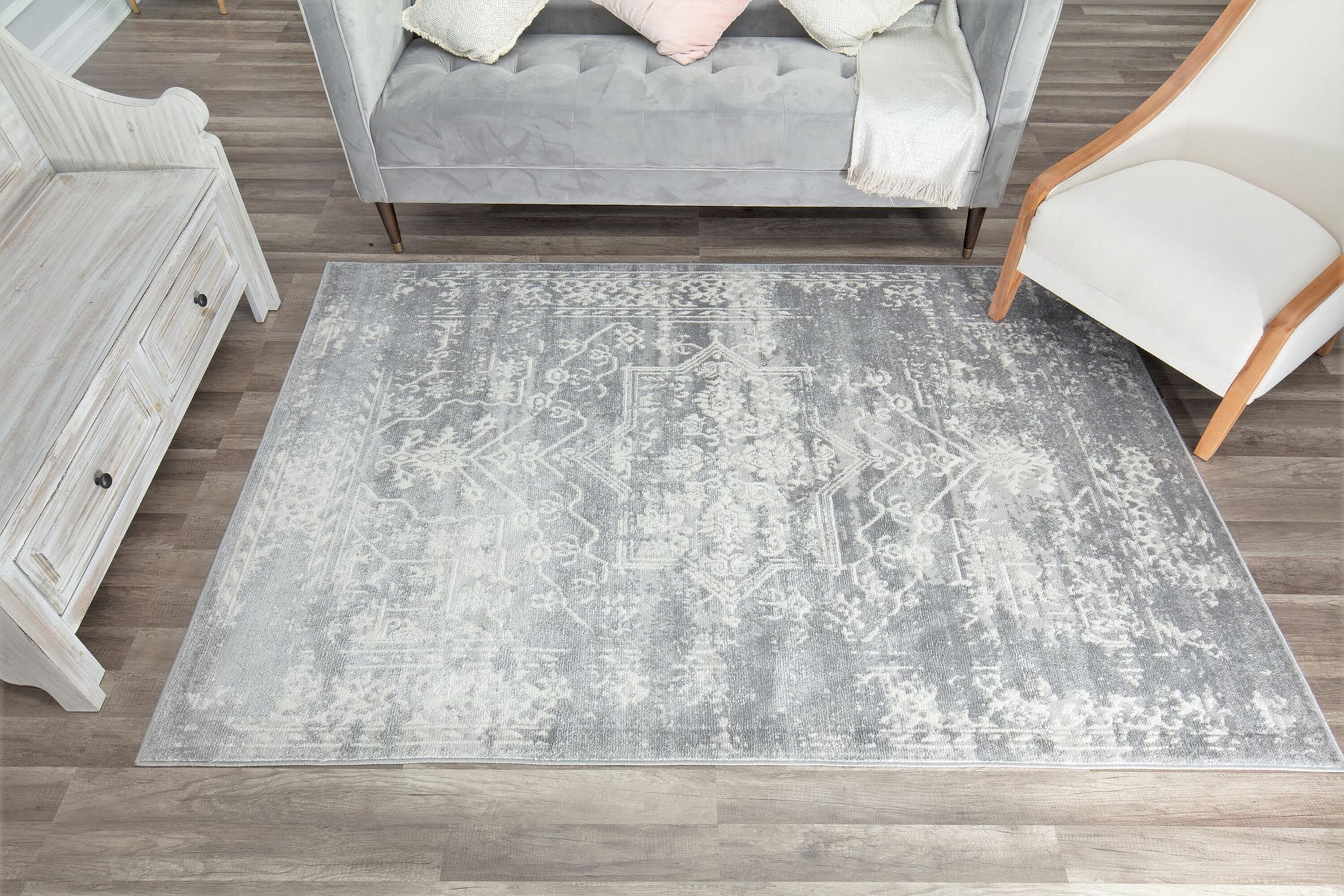 Rugs America 30056 Gabriel 2 x 8 (ft) Loomed Polypropylene Fine Sand Rectangular Indoor Distressed/Overdyed Area rug