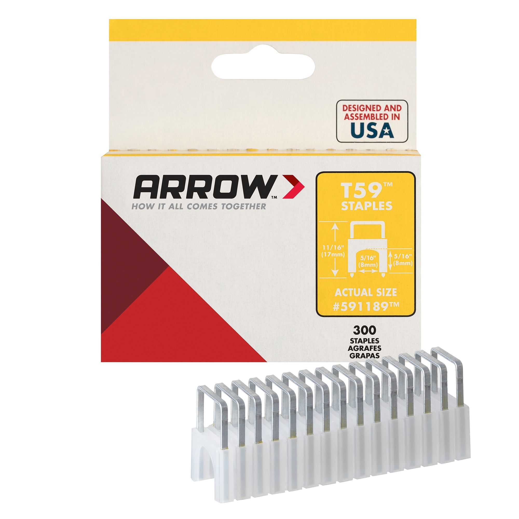 Arrow 5 16 in Plastic Insulated Cable Staple 300 Pack in the