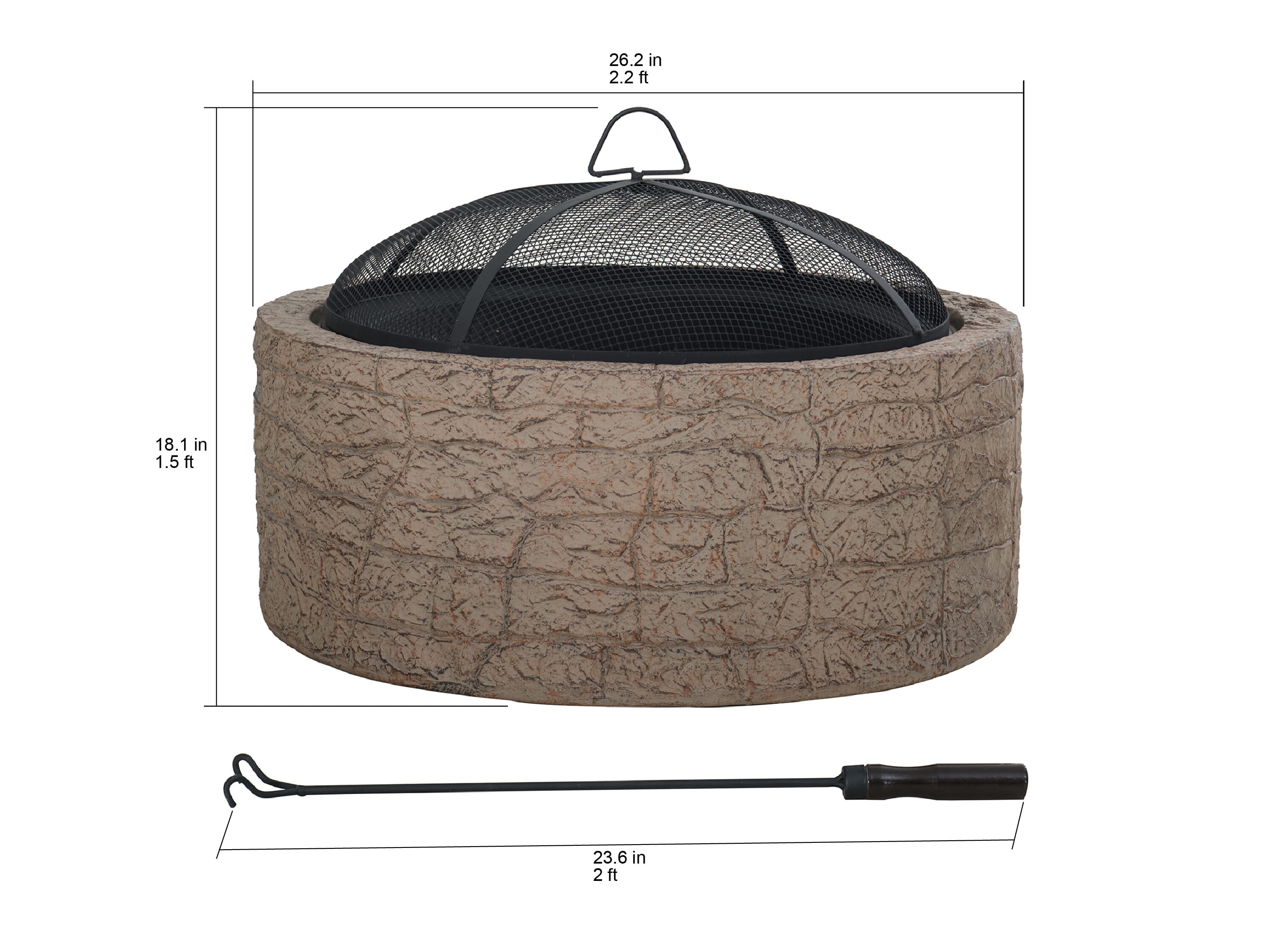 Sunjoy A301016305 Outdoor-Woodburning-Firepits - View #8