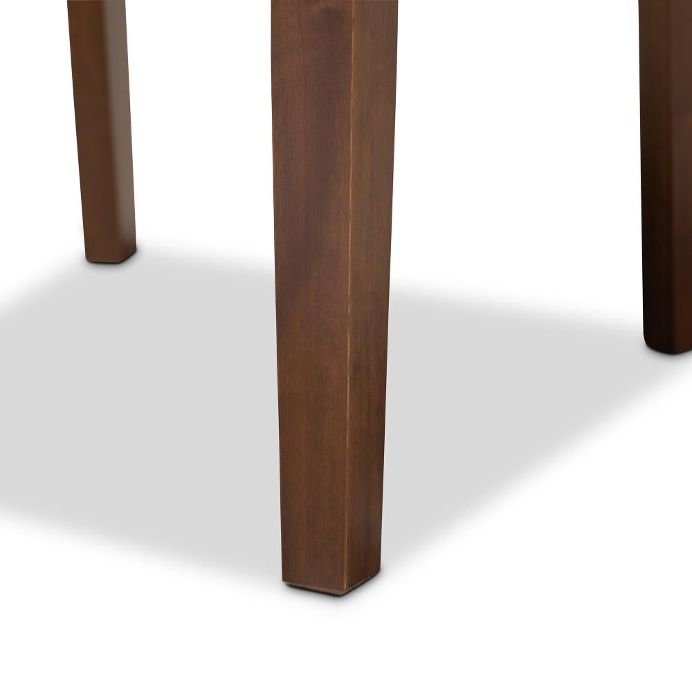 Parsons High-Back Grey & Walnut Cane Wood Dining Chair Set