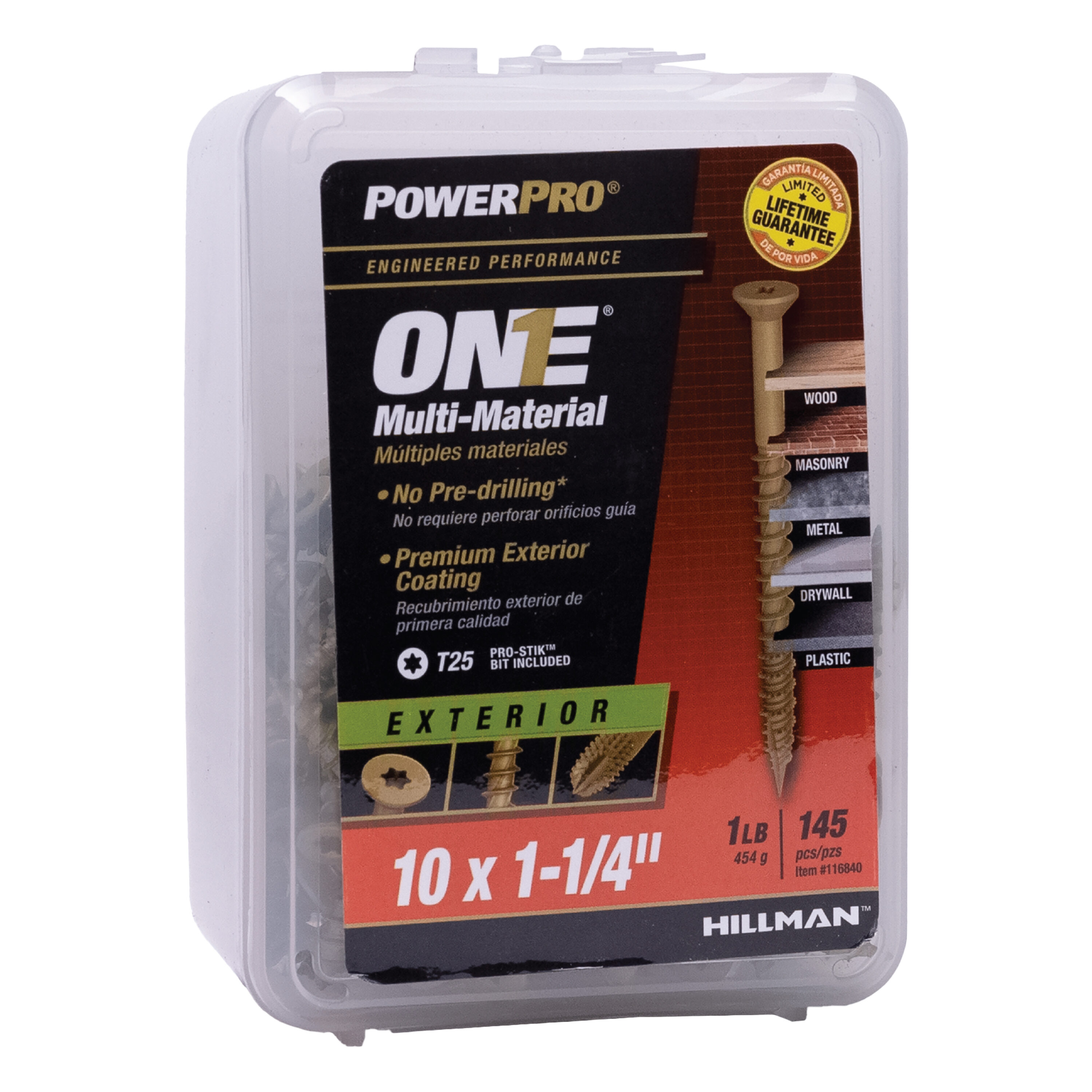 Power Pro 116840 One #10 x 1-1/4-in Epoxy Exterior Wood screws ( 145 -Per Box )