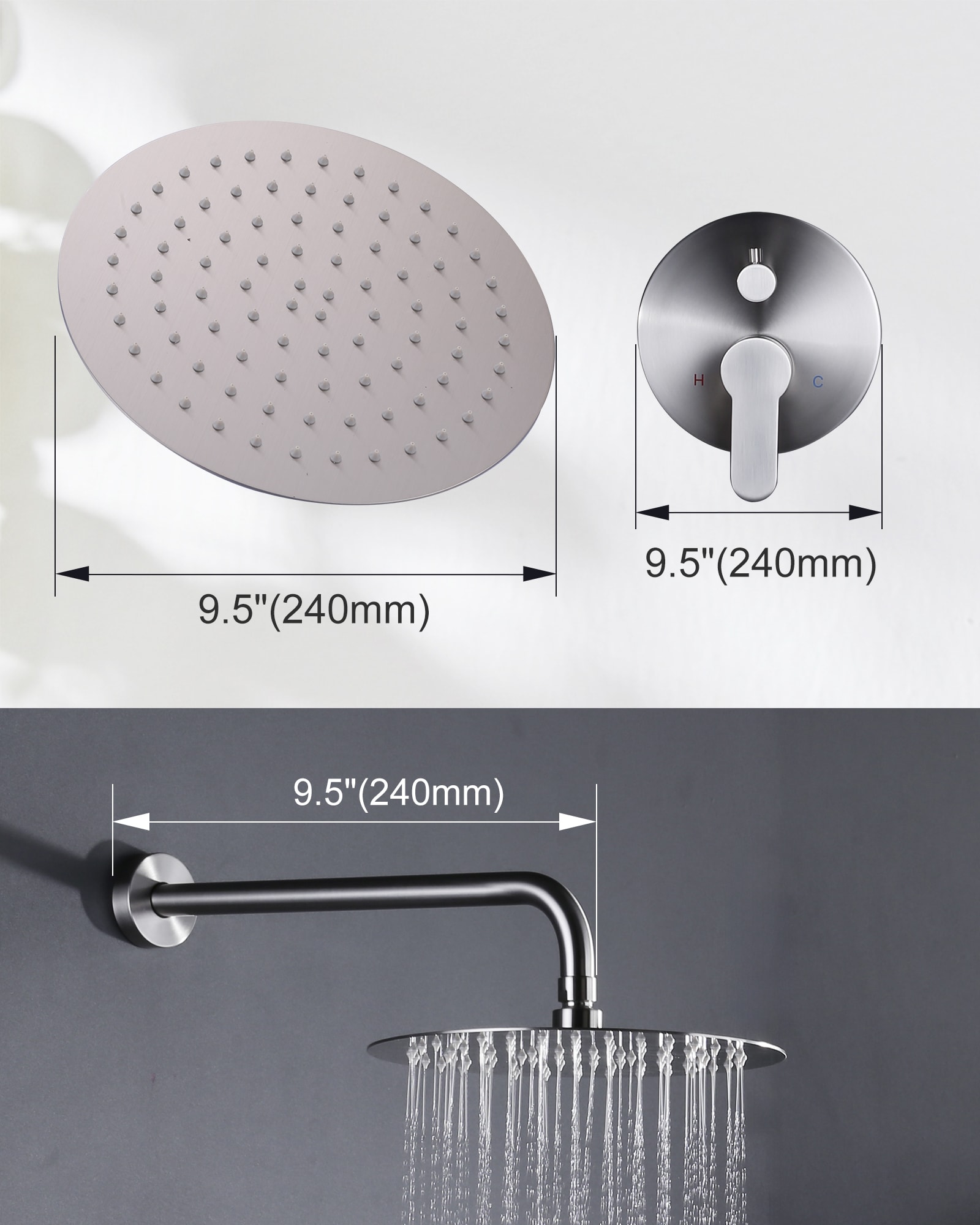WOWOW 3091800-10 Showerhead-Bar-Panels - View #4