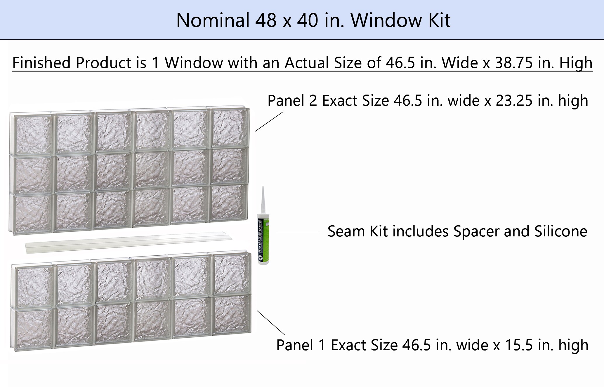REDI2SET S4840IS Glass-Block-Windows - View #2