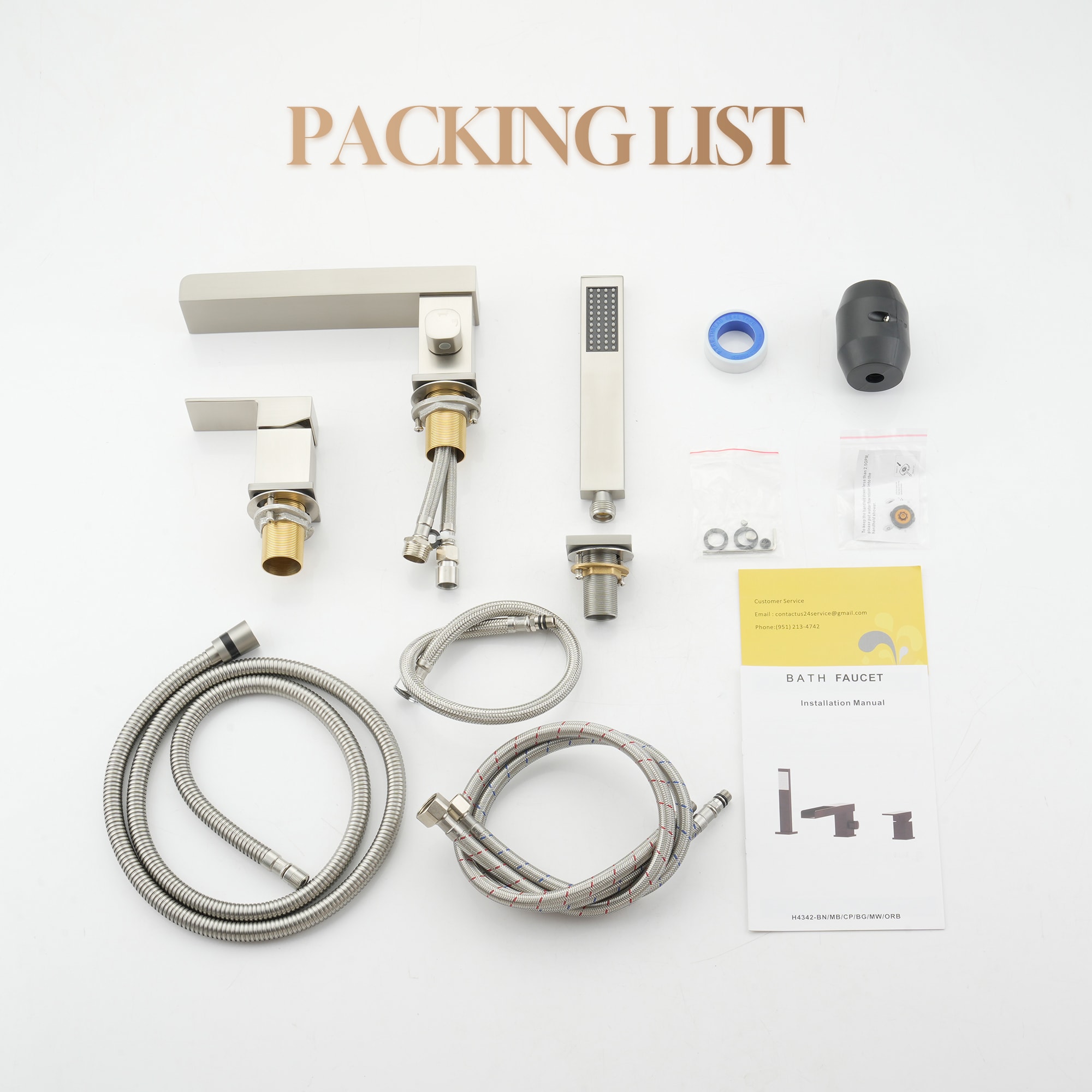 CASAINC CA-H4342-BN Roman-Tub-Faucets - View #9