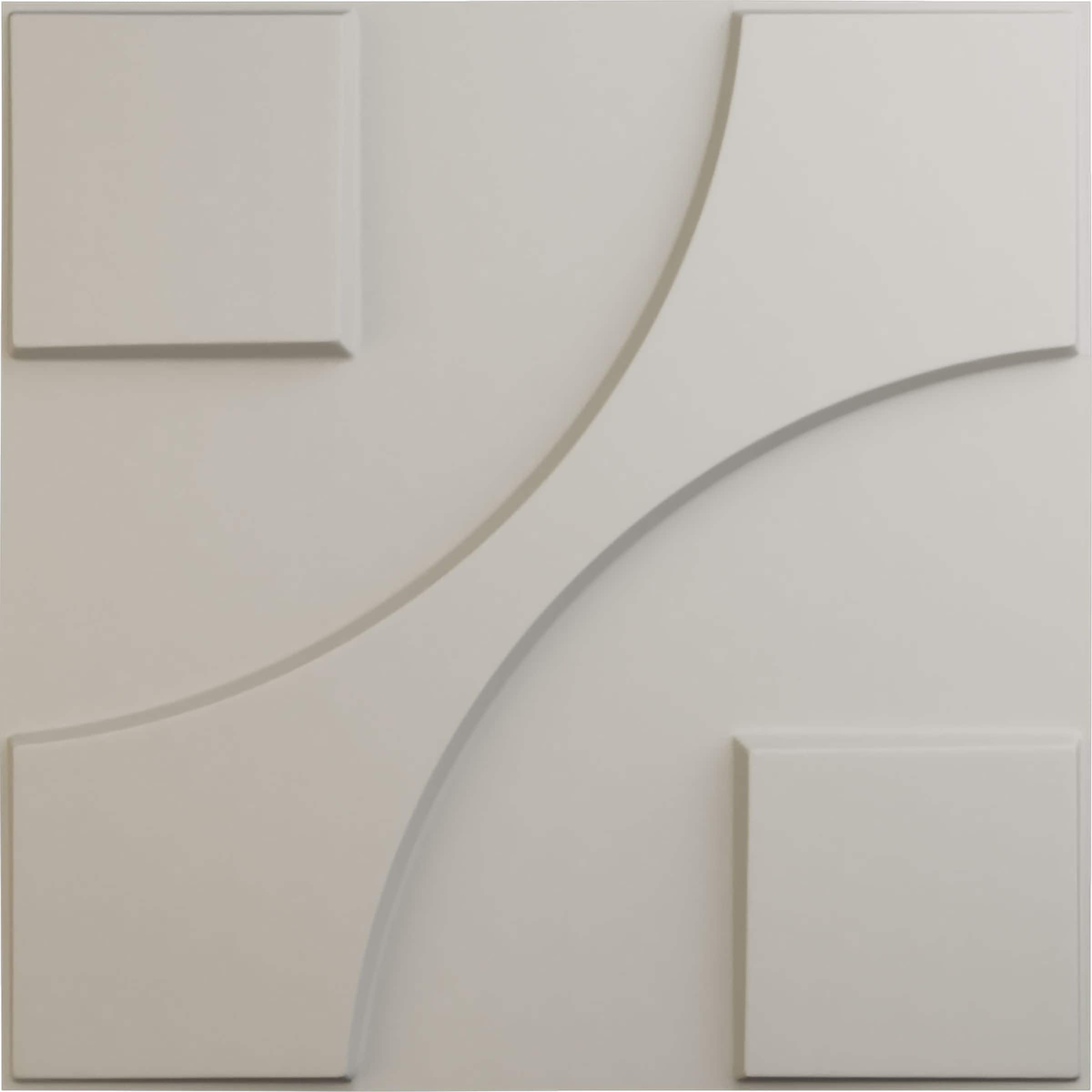 Ekena Millwork WP20X20NEGBW 19-5/8-in x 19-5/8-in Embossed Paintable/Stainable Off-white PVC Wall Panel (