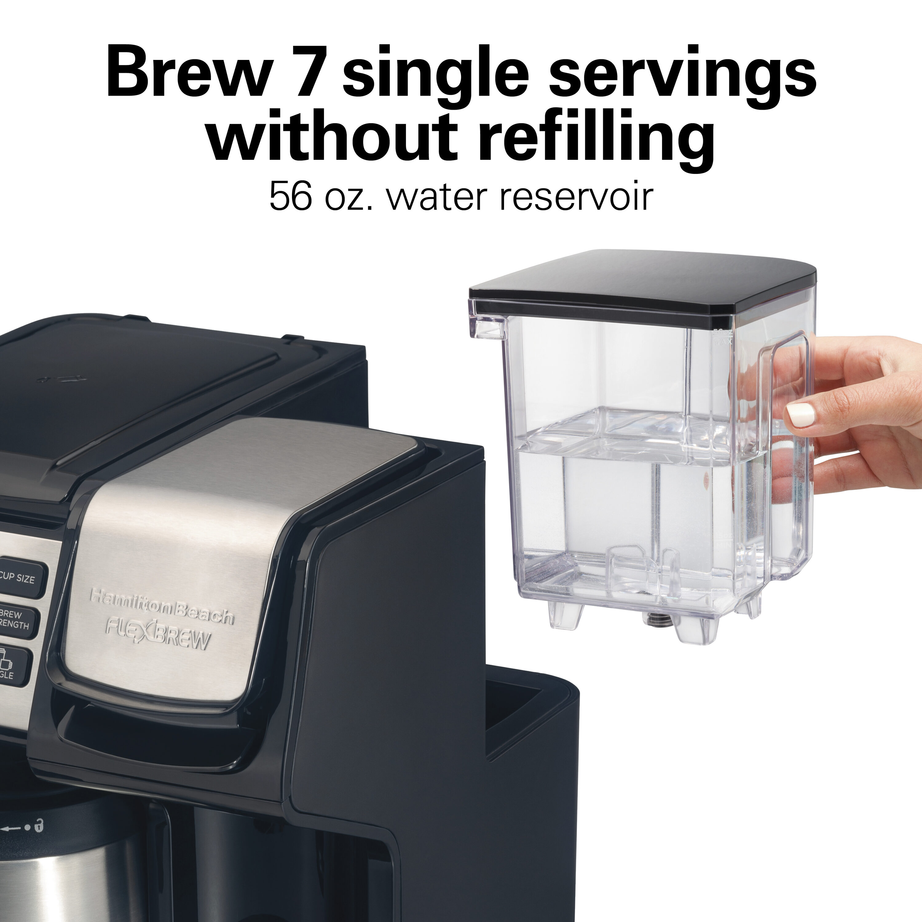 Hamilton Beach 49901 Black FlexBrew Single-Serve Coffee Maker with Removable Reservoir