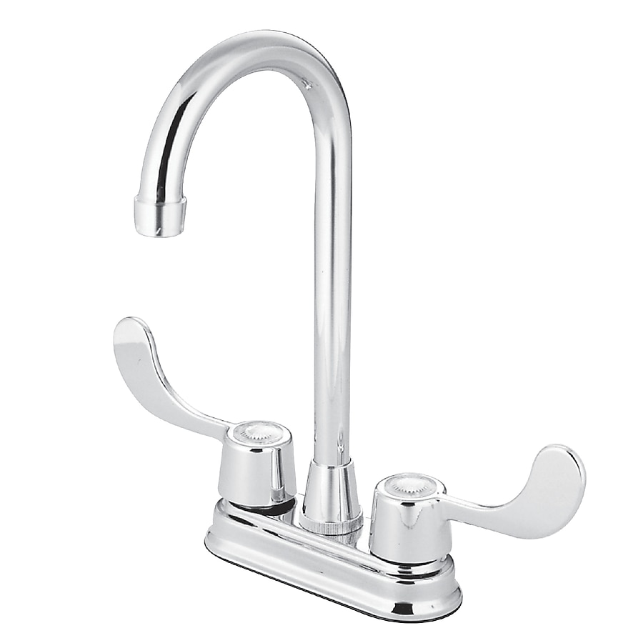 Elements of Design Magellan Chrome 2-Handle Deck-Mount High-Arc Handle Kitchen Faucet (Deck Plate Included) Elements of Design Magellan Chrome 2-Handle Deck-Mount High-Arc Handle Kitchen Faucet (Deck Plate Included)