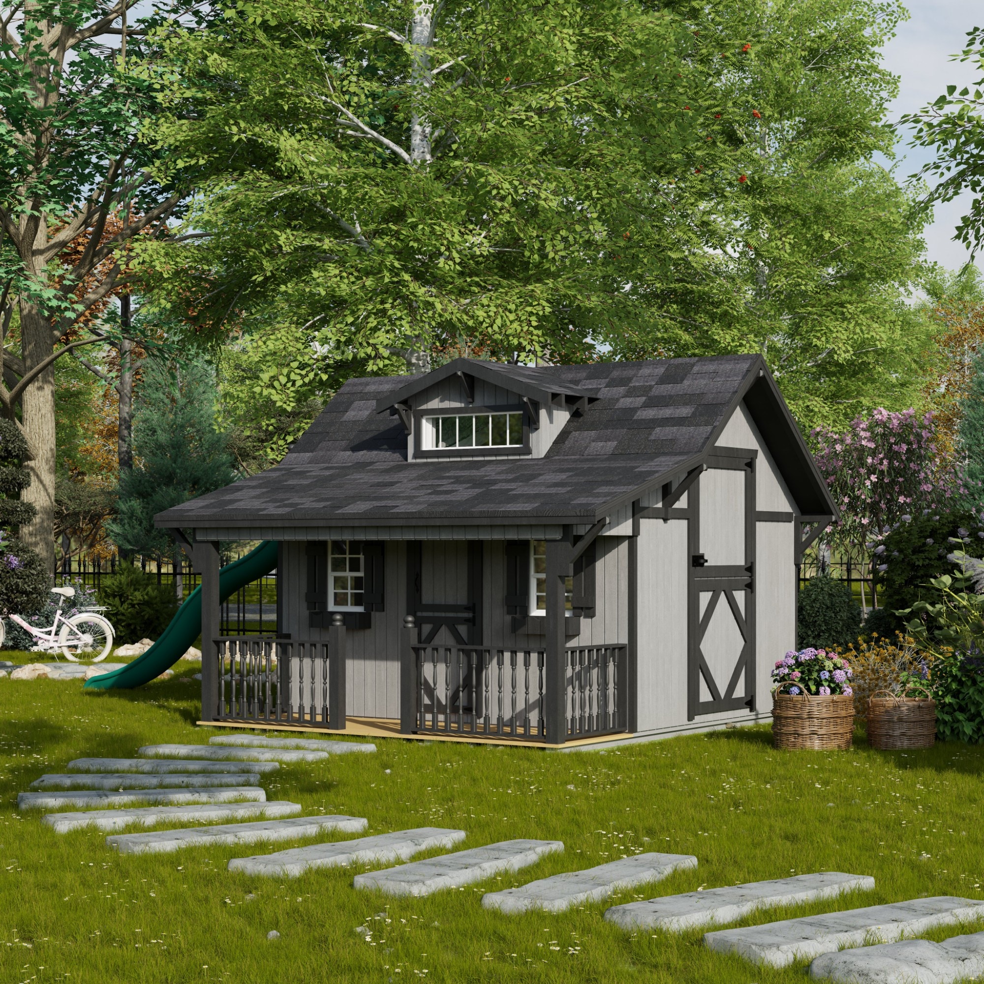 Little Cottage Co 11X10 CMP-PNK playhouses - View #2