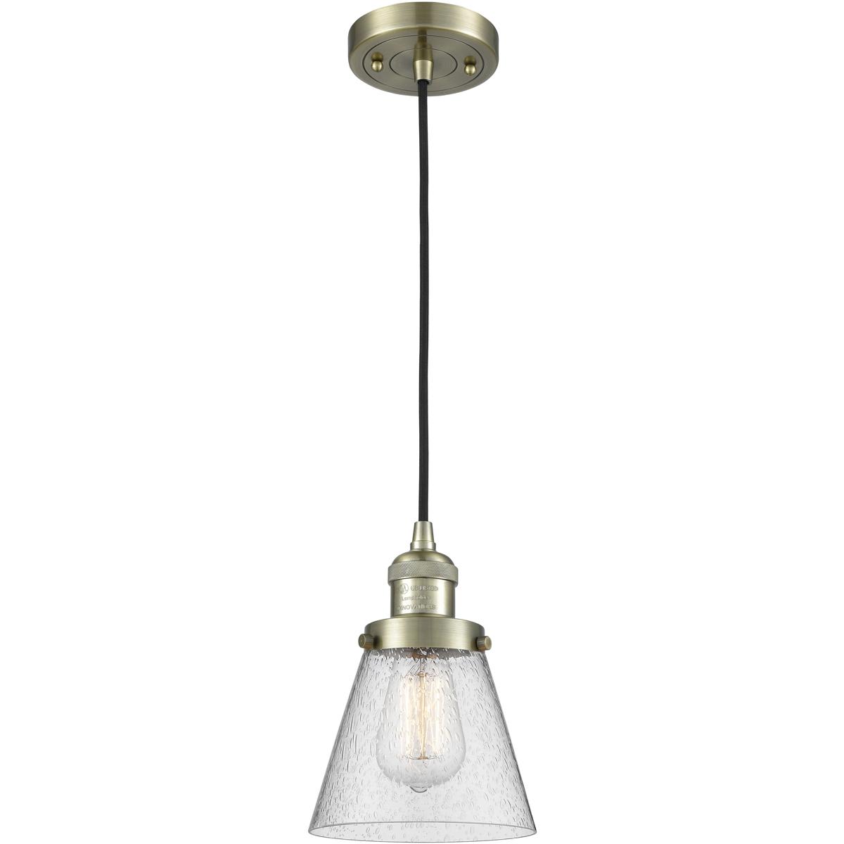 Innovations Lighting 1353600 201C-AB-G64 Franklin Restoration Cone Mini Pendant