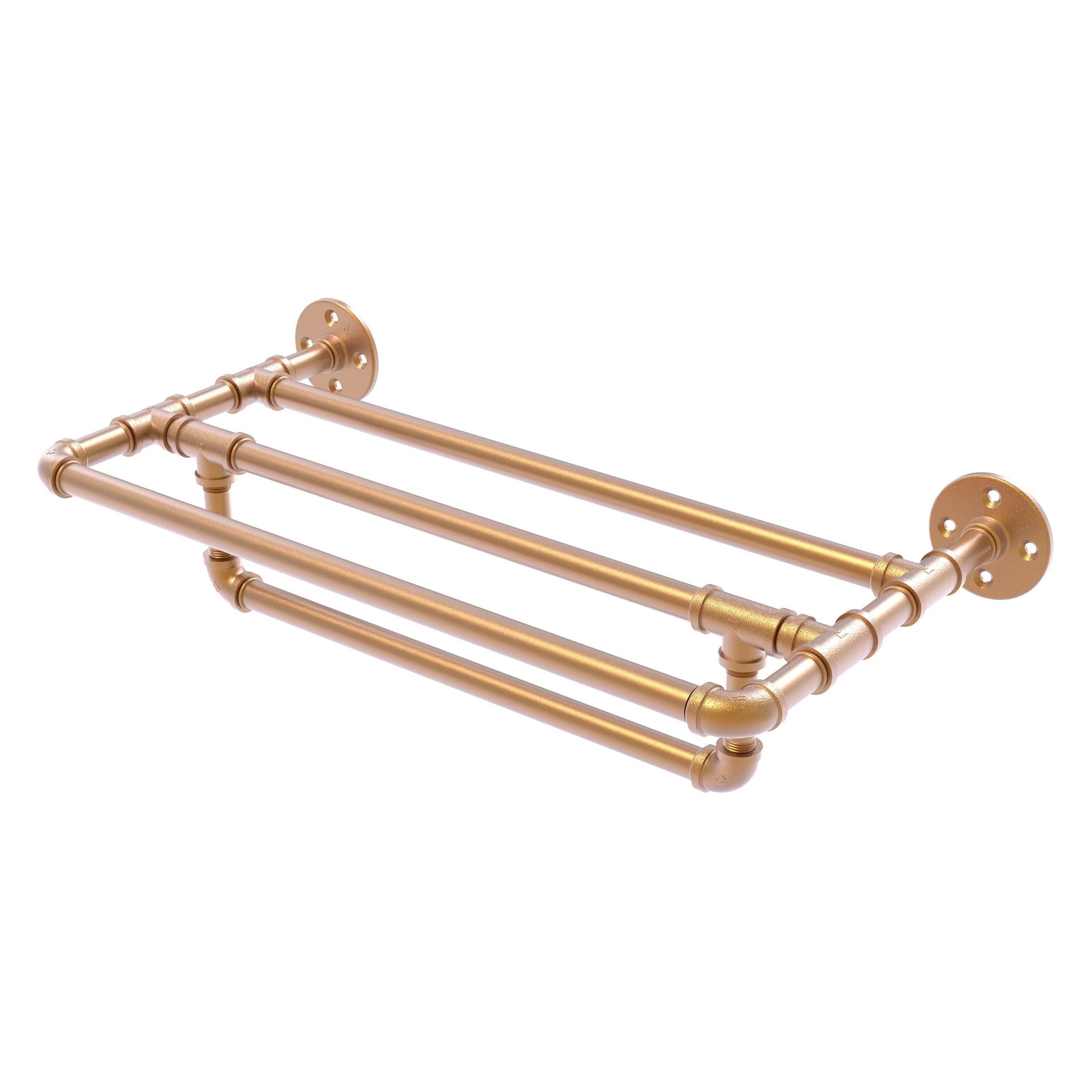 Allied Brass P-240-18-TSTB-BBR Pipeline 18-in double Brushed Bronze Wall mount Double Towel Bar
