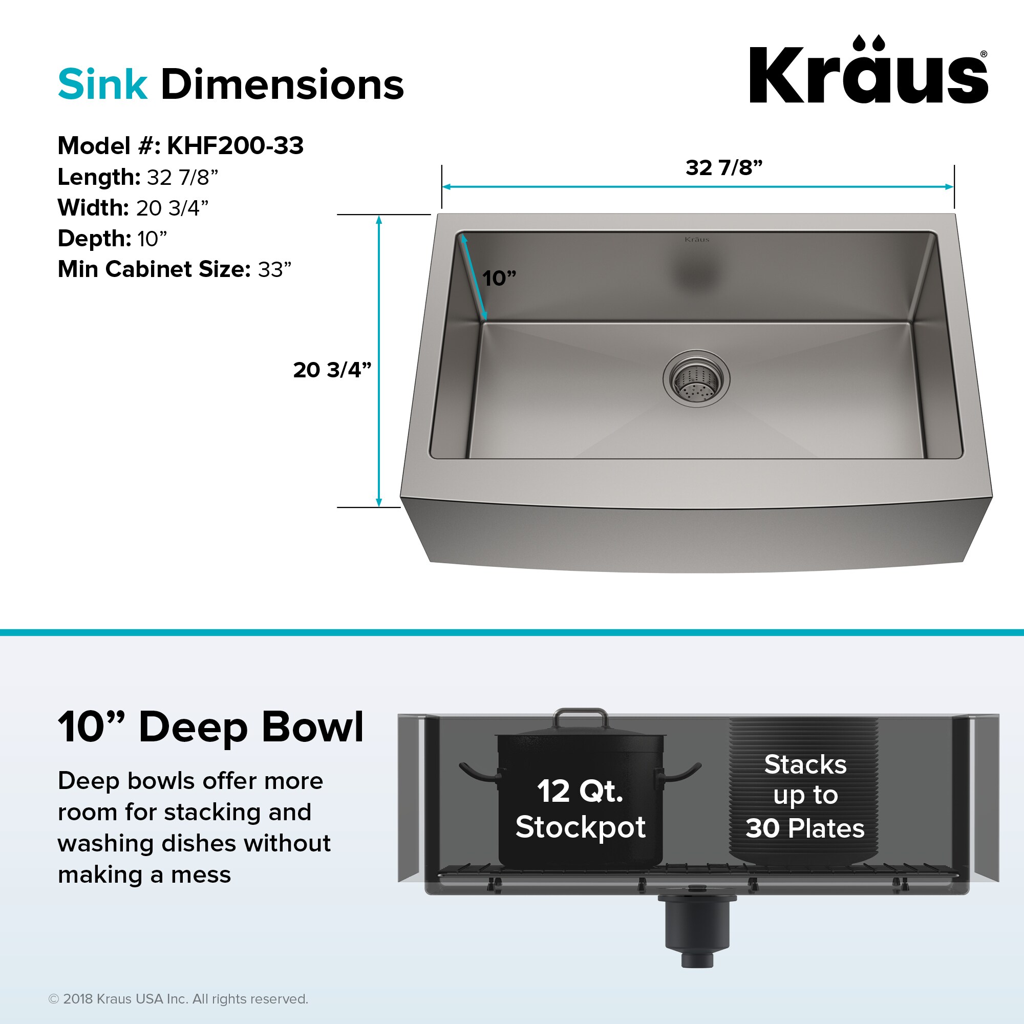 Kraus KHF200-33 Kitchen-Sinks - View #6