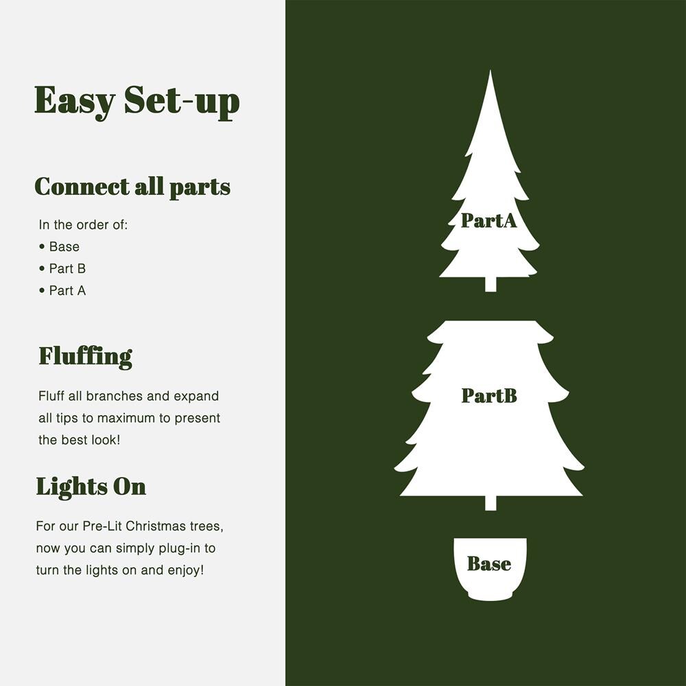 LuxenHome WHAP2446 Artificial-Christmas-Trees - View #5