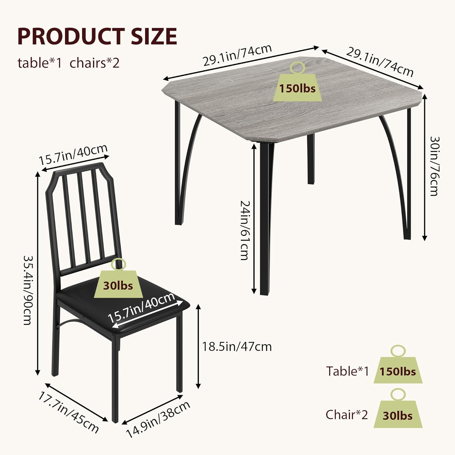 Qeetex DHZ-PHO-11PZBABJ Dining-Sets - View #4