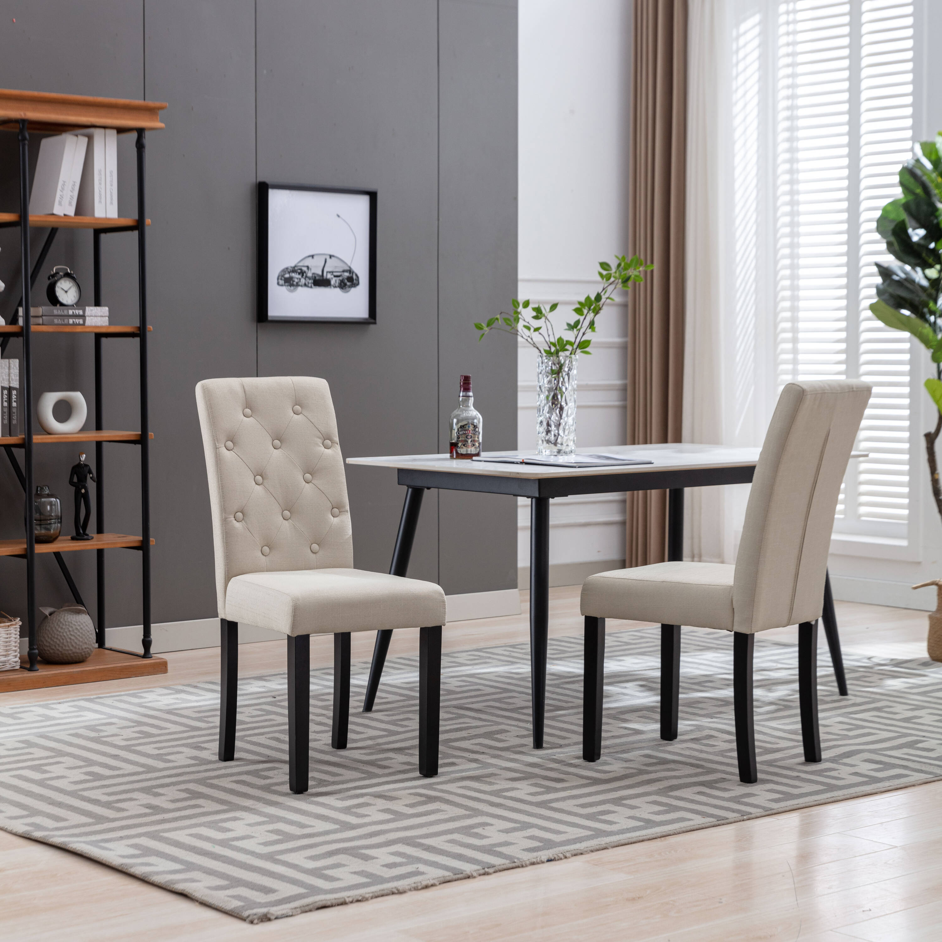 Clihome ZX-010-CHAIR-2-BROWN Dining-Chairs - View #3