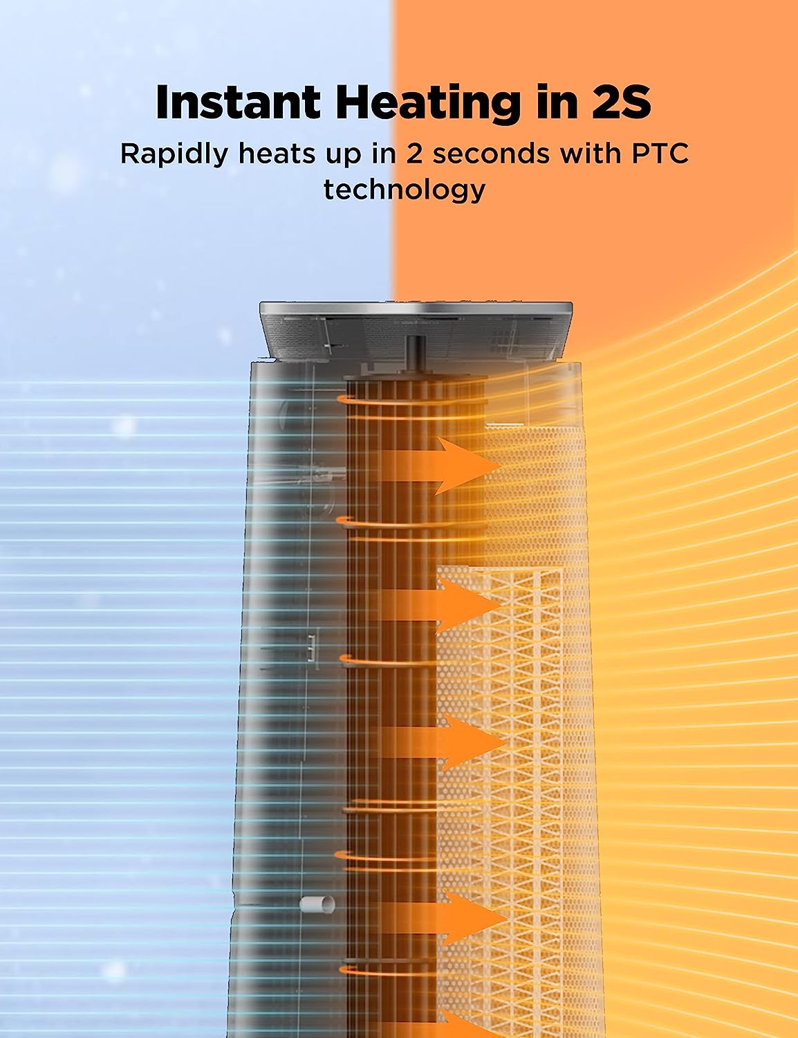 PELONIS PTH15A4BGB Portable-Electric-Heat - View #3