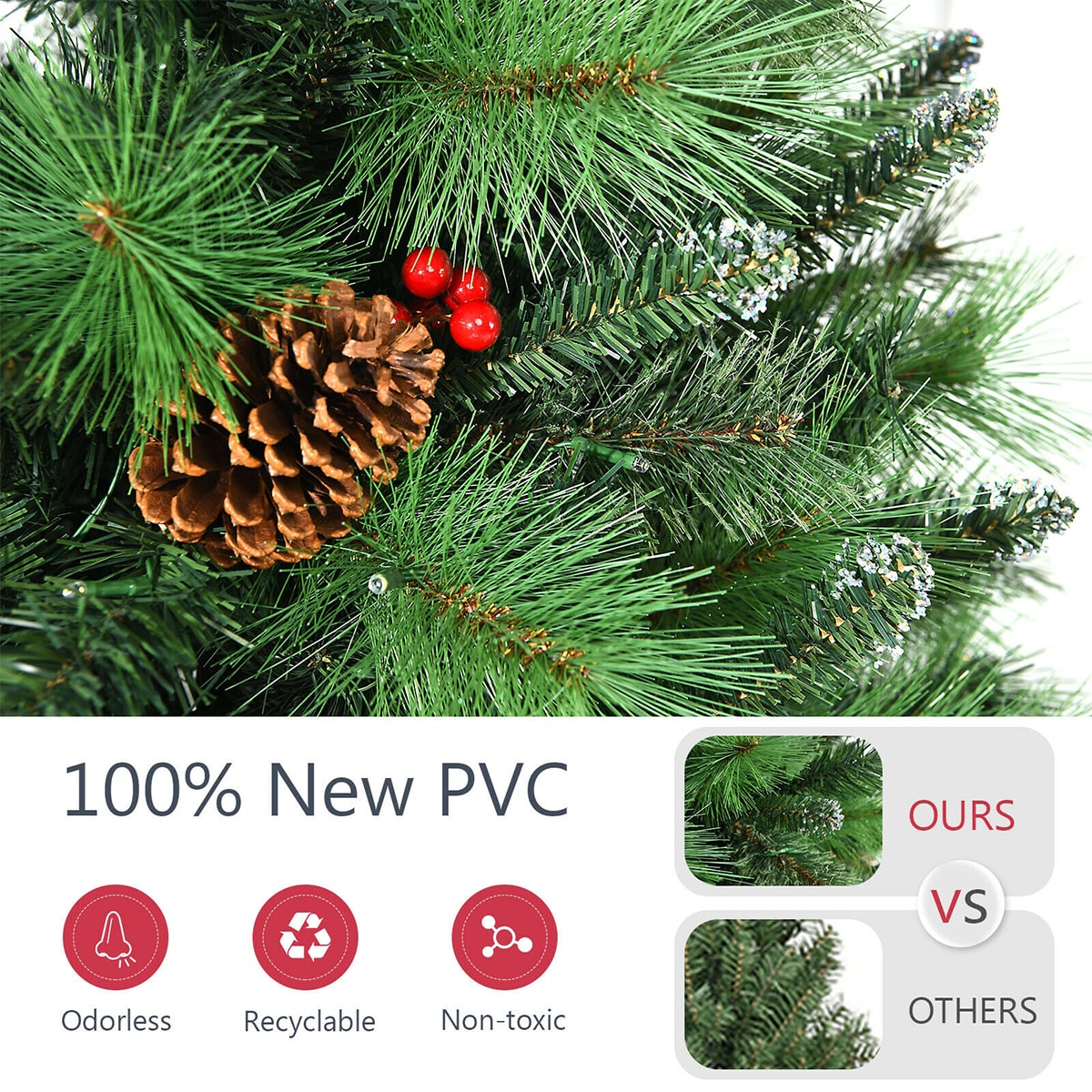 WELLFOR CM-HJY-23528US Artificial-Christmas-Trees - View #6