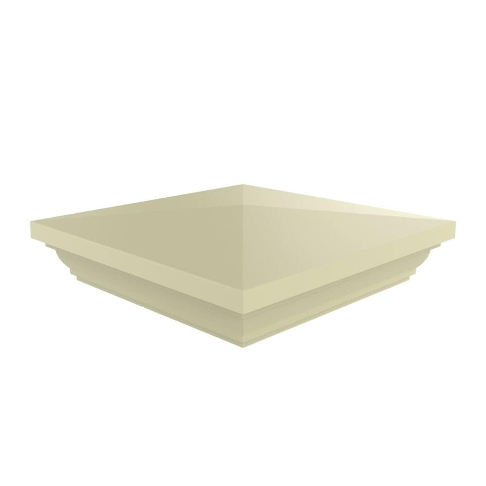 Freedom 73045004 5-Inches W x 5-Inches L Sand Vinyl fence Post top - Fits Common Post Measurement: 5-in x 5-in
