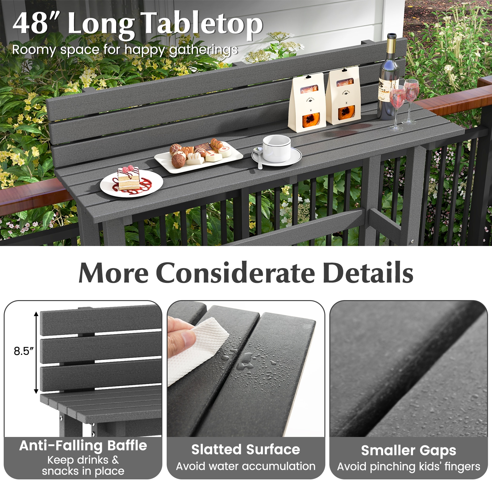 Forclover HYFW-T427GR Patio-Tables - View #3