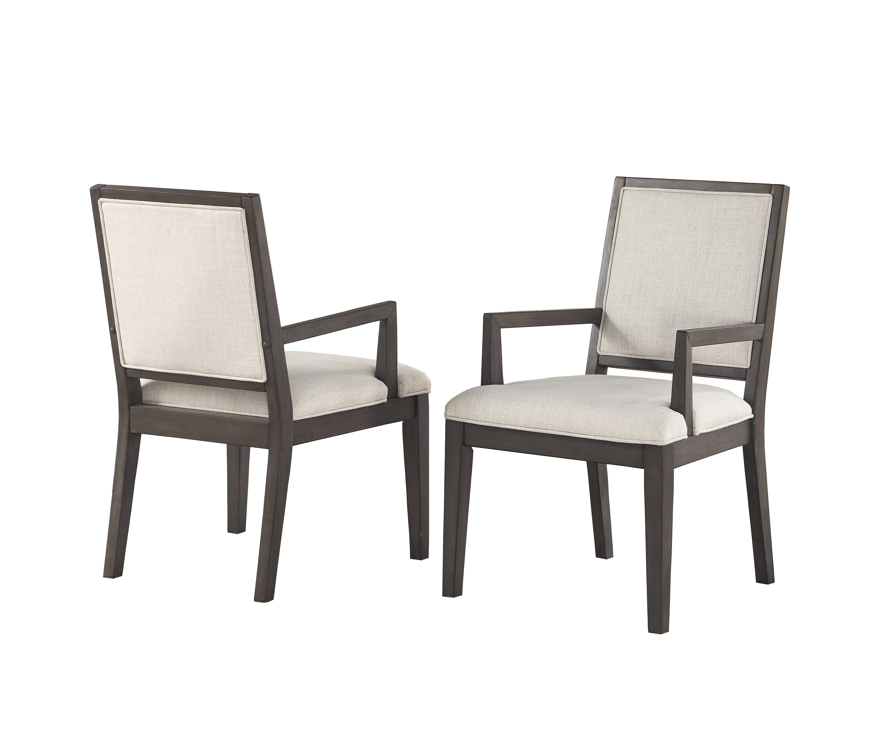 Steve Silver MI500A Set of 2 Casual Polyester/Polyester Blend Upholstered Dining Arm Chair (Wood Frame)