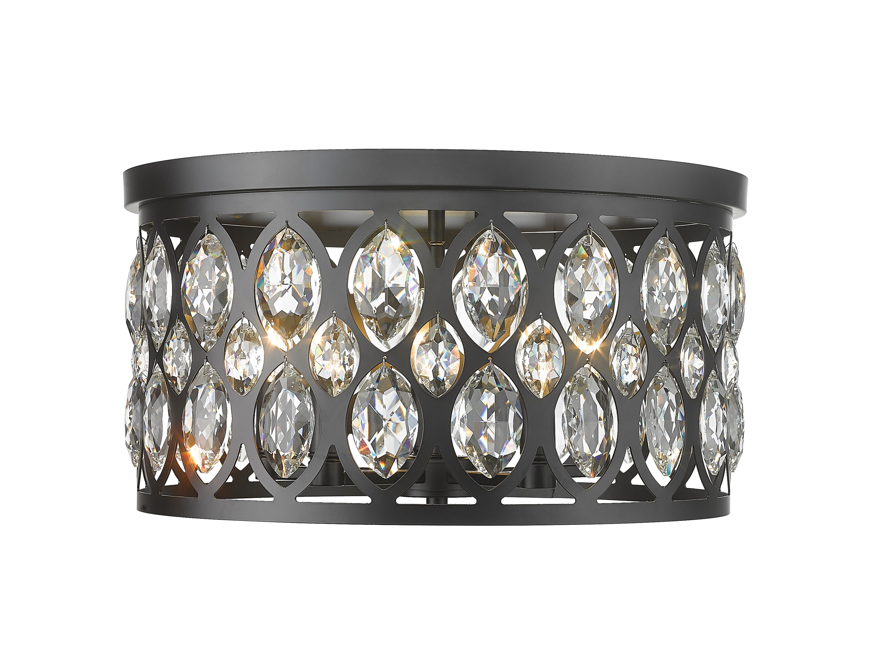 Z-Lite 6010F18MB Dealey 5 -Light 18-in Matte Black Flush Mount Light