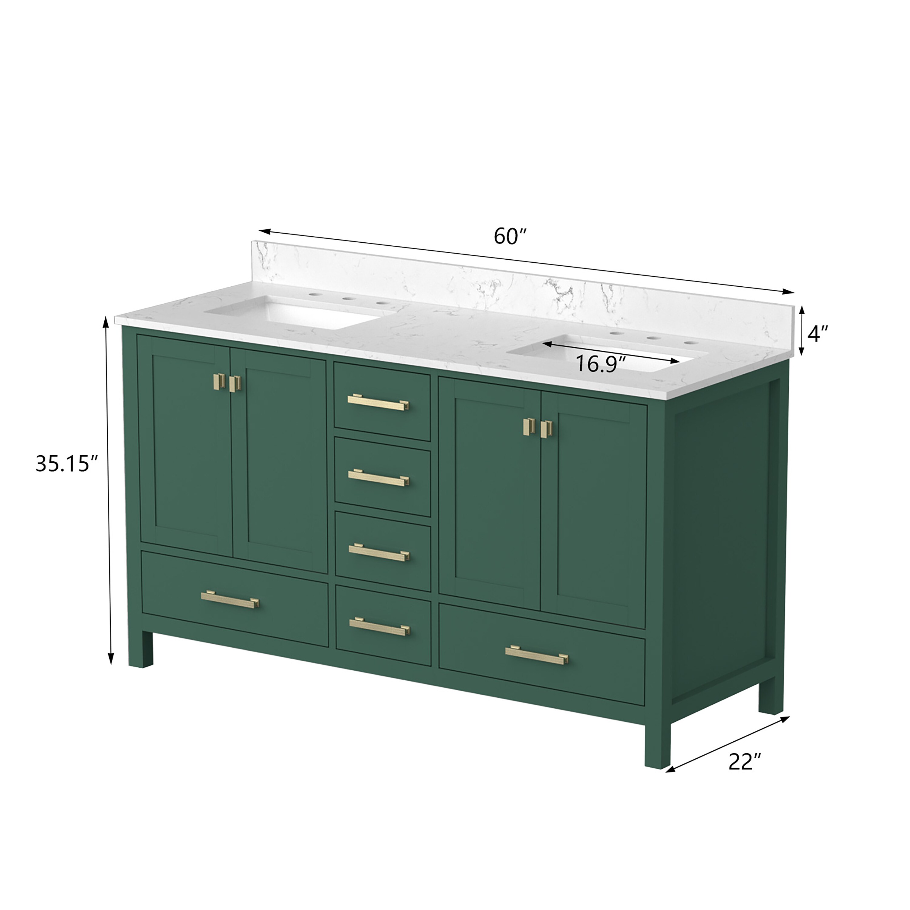 CASAINC CA-GLS00061 Bath-Vanity-Combo - View #4