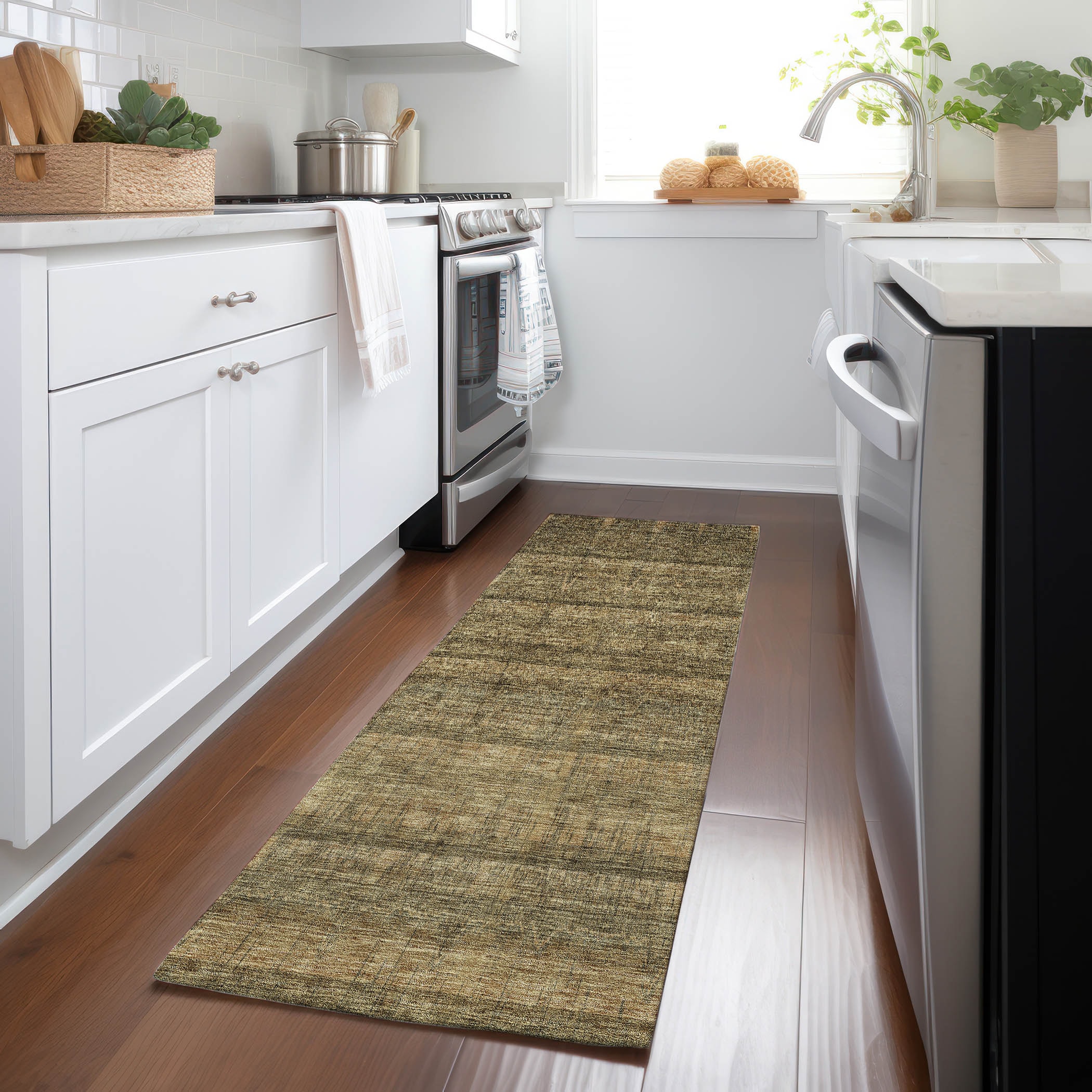 Addison Rugs ACN629BR2X8 Chantille ACN629BR 2 x 7 (ft) Polyester Brown Rectangular Indoor/Outdoor Geometric Machine washable Runner rug