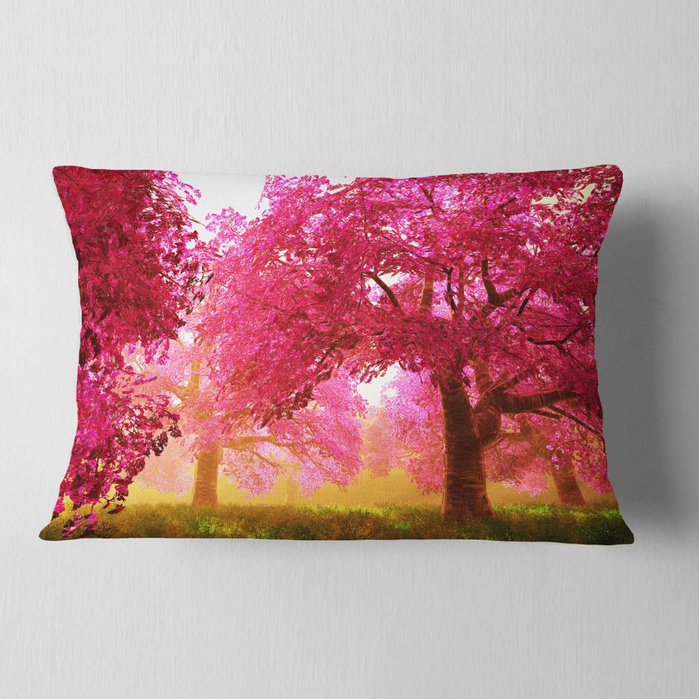 Designart CU14042-12-20 12-in x 20-in Red Indoor Decorative Pillow