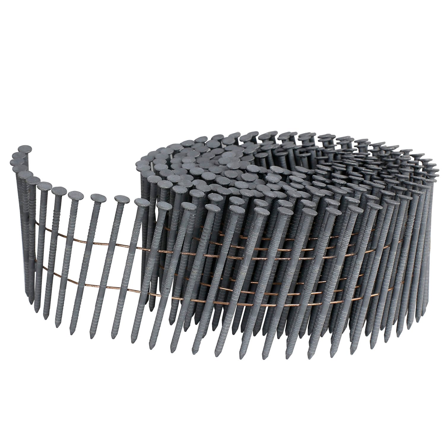 FREEMAN SNRSHDG92-225WC 15 Degree 2-1/4 In Wire Collated Exterior Galvanized Ring Shank Coil Siding Nails (3600-Count)